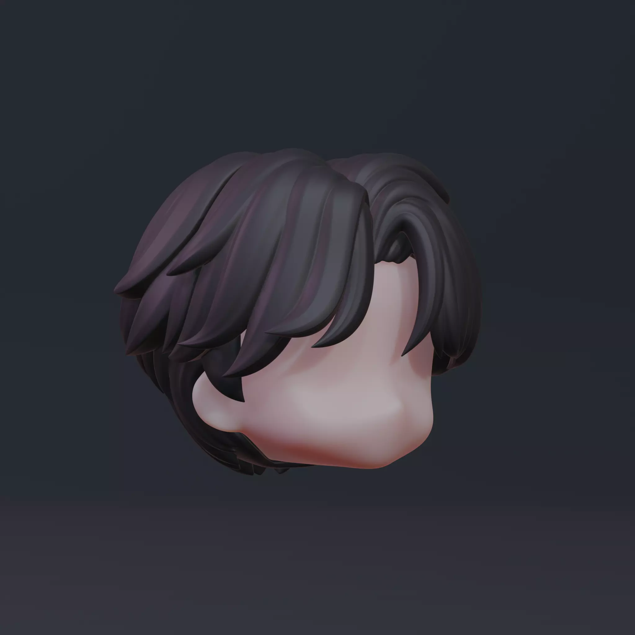 Jinu Custom Hair for Nendoroid - KPOP Demon Hunters 3D print model_1