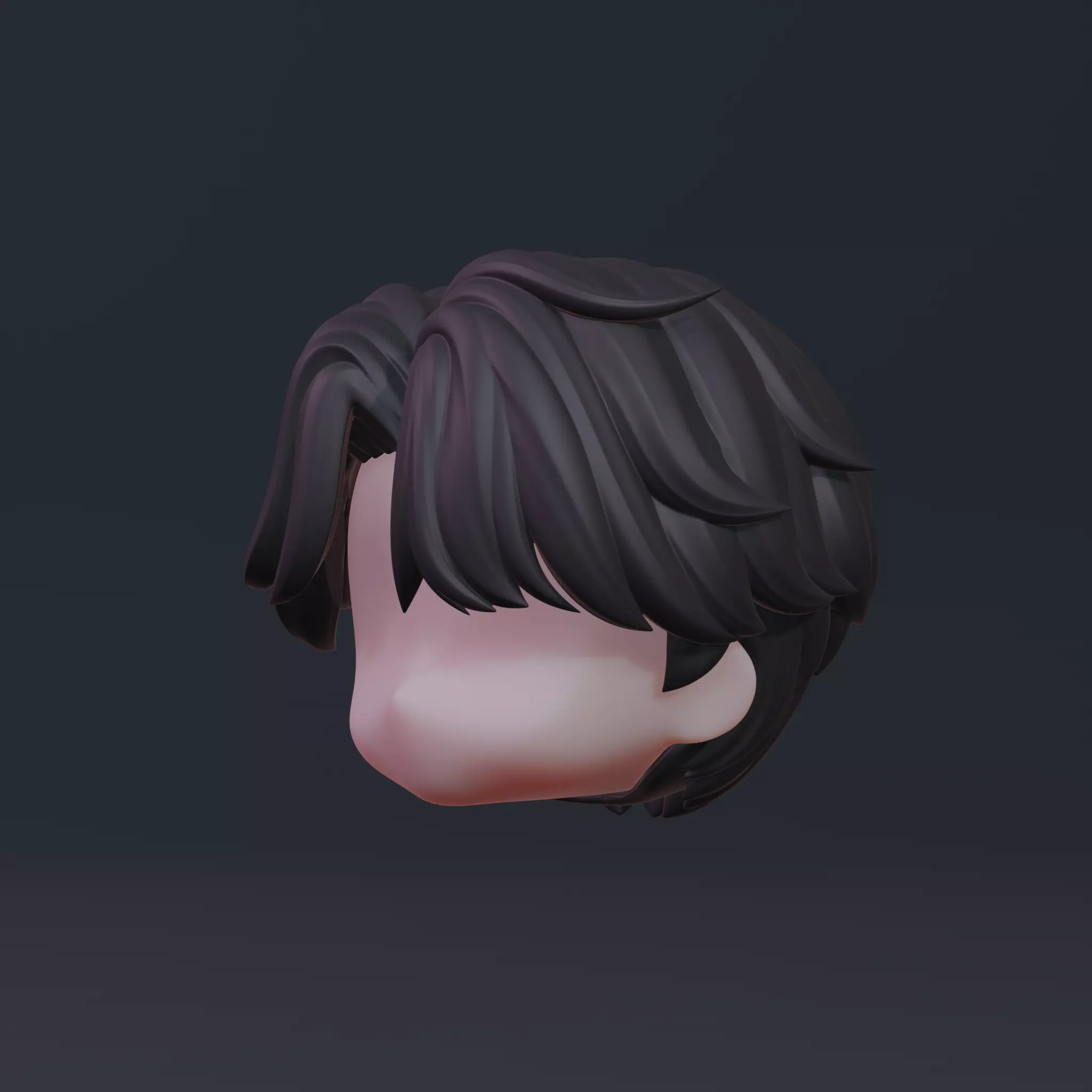 Jinu Custom Hair for Nendoroid - KPOP Demon Hunters 3D print model_4