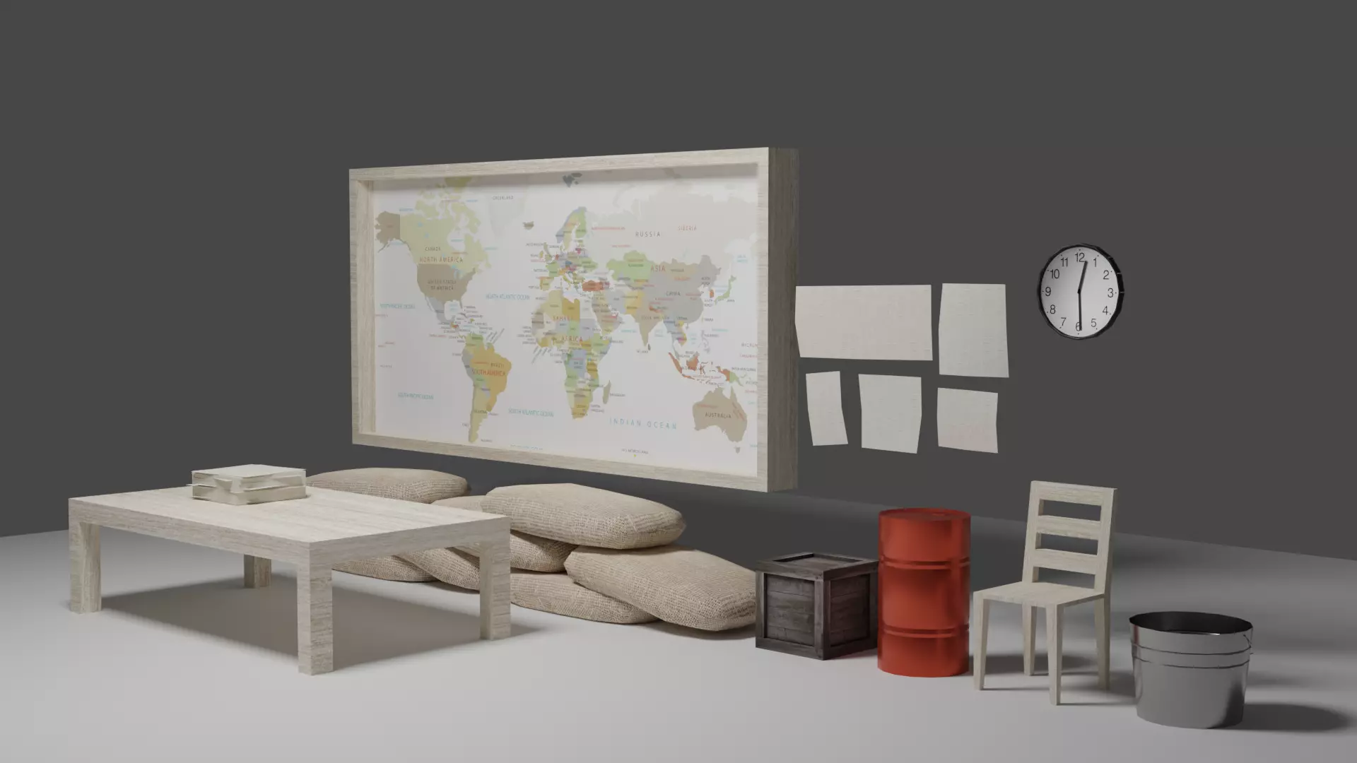 Low poly game ready prop assets Low-poly 3D model_0