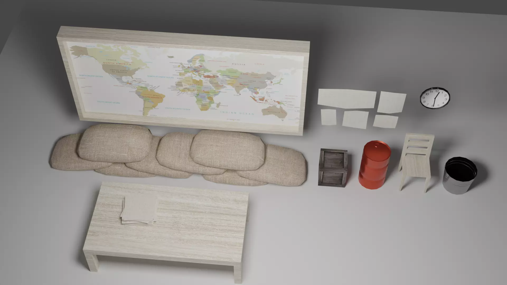 Low poly game ready prop assets Low-poly 3D model_3