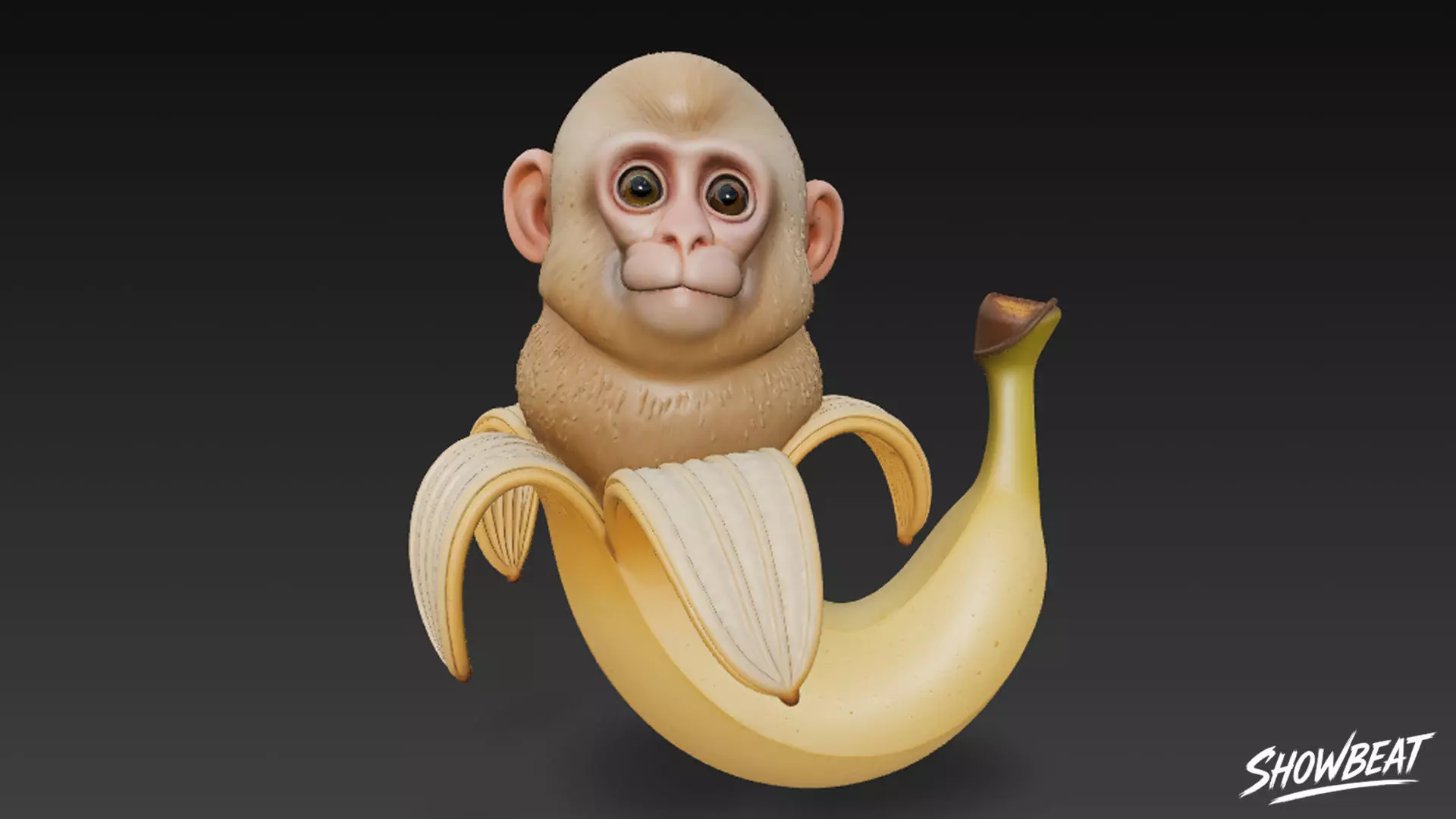 Makakini Bananini - Italian Brainrot Low-poly 3D model_1