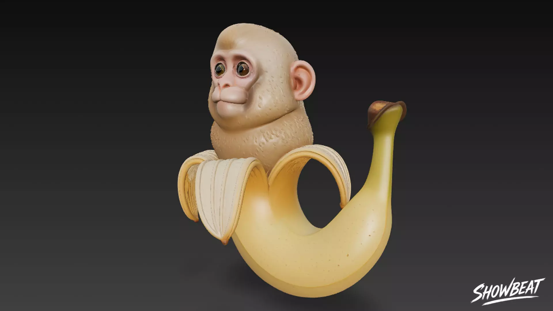 Makakini Bananini - Italian Brainrot Low-poly 3D model_2