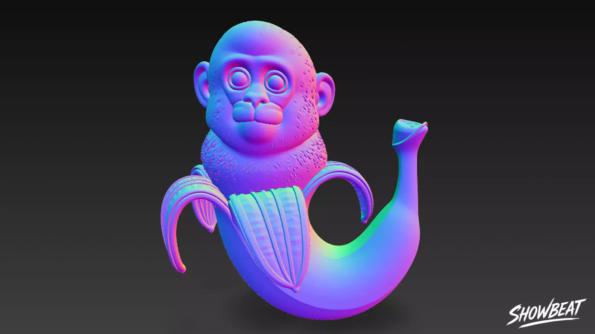 Makakini Bananini - Italian Brainrot Low-poly 3D model_4