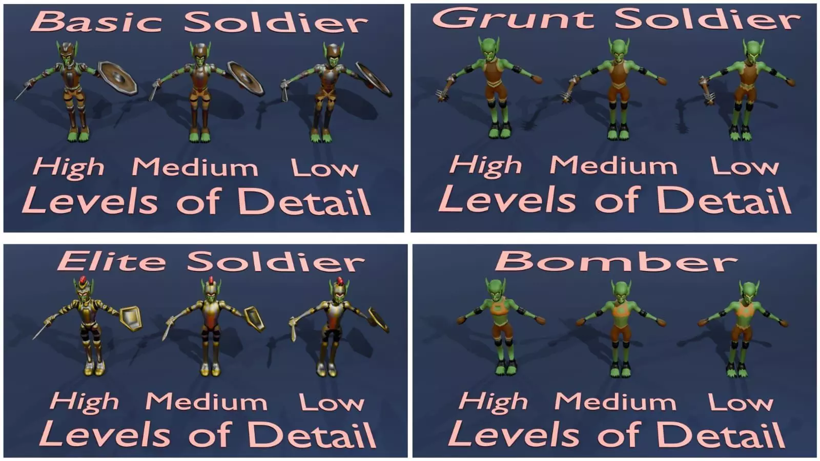 Goblin Army Asset Pack Low-poly 3D model_4