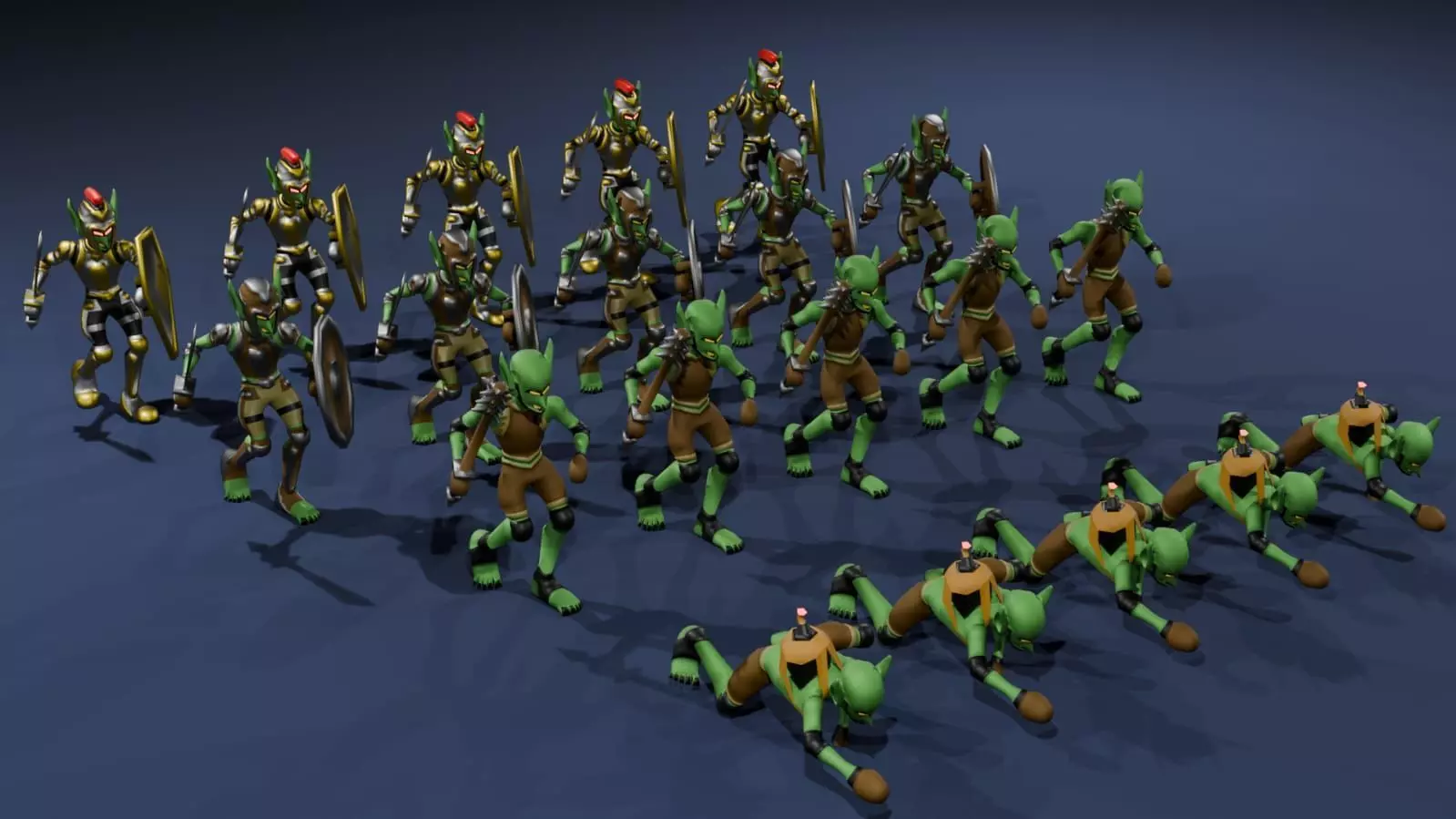 Goblin Army Asset Pack Low-poly 3D model_0