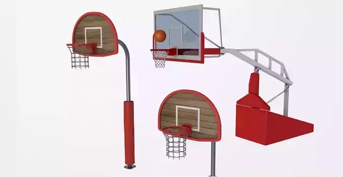 Basketball Rim Collection 3D model