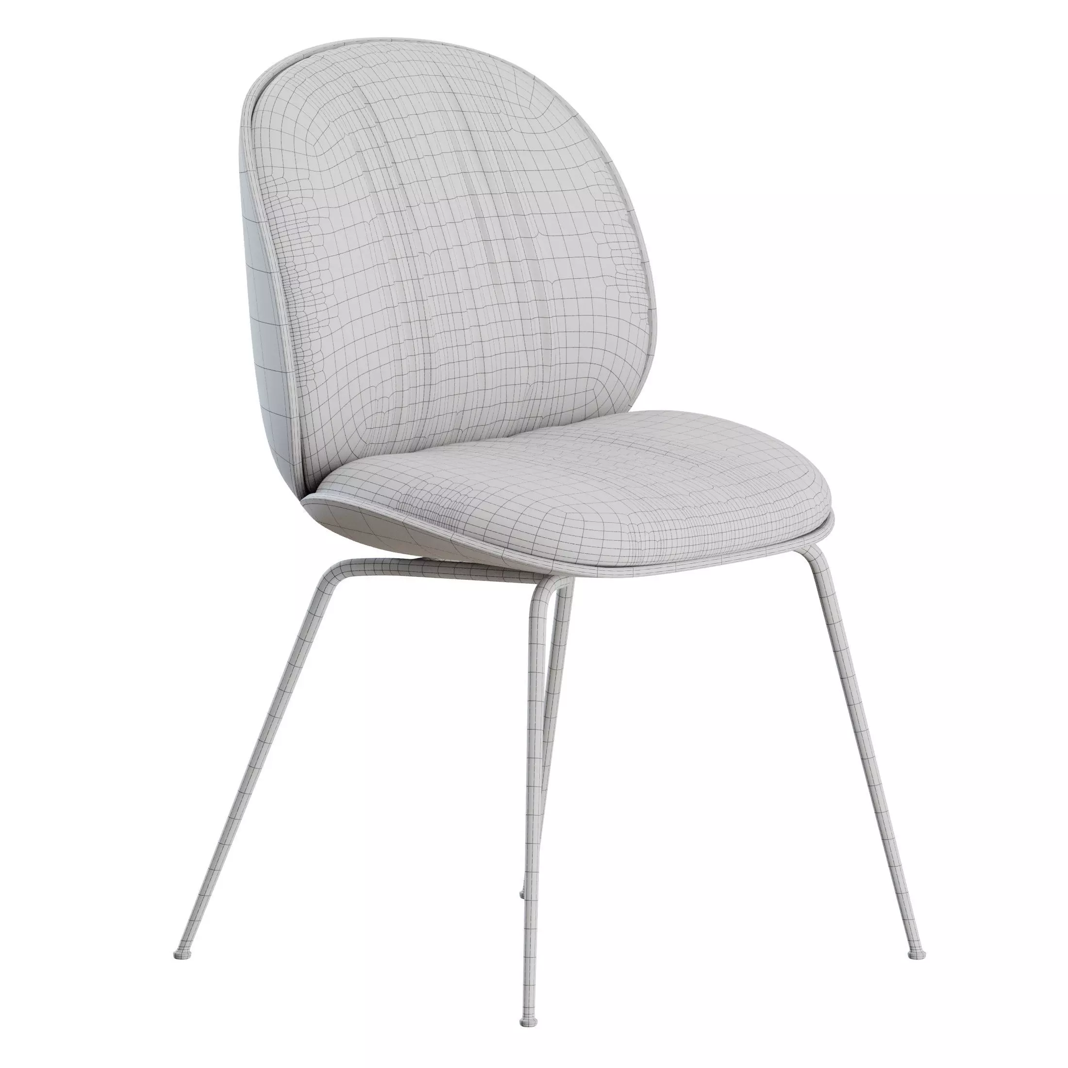 Beetle Soft Dining Set by Gubi 3D model_9