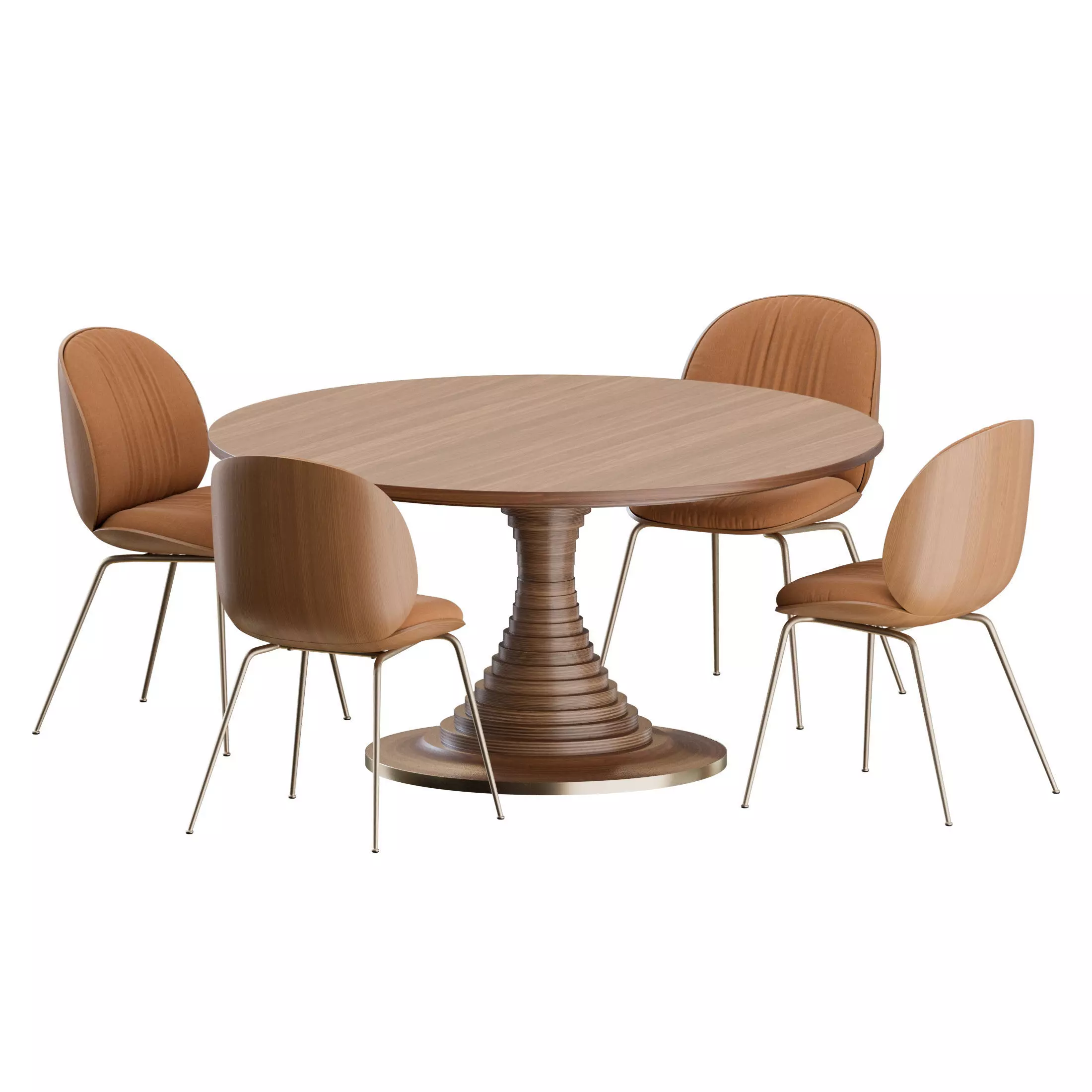 Beetle Soft Dining Set by Gubi 3D model_5