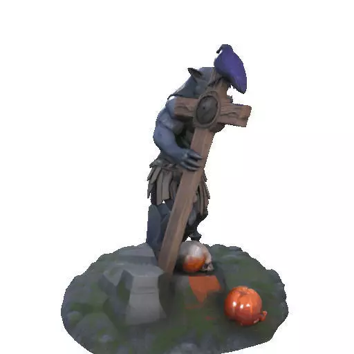 2412COLORFUL Werewolf Howling  3D Model  monster 3D print model_15