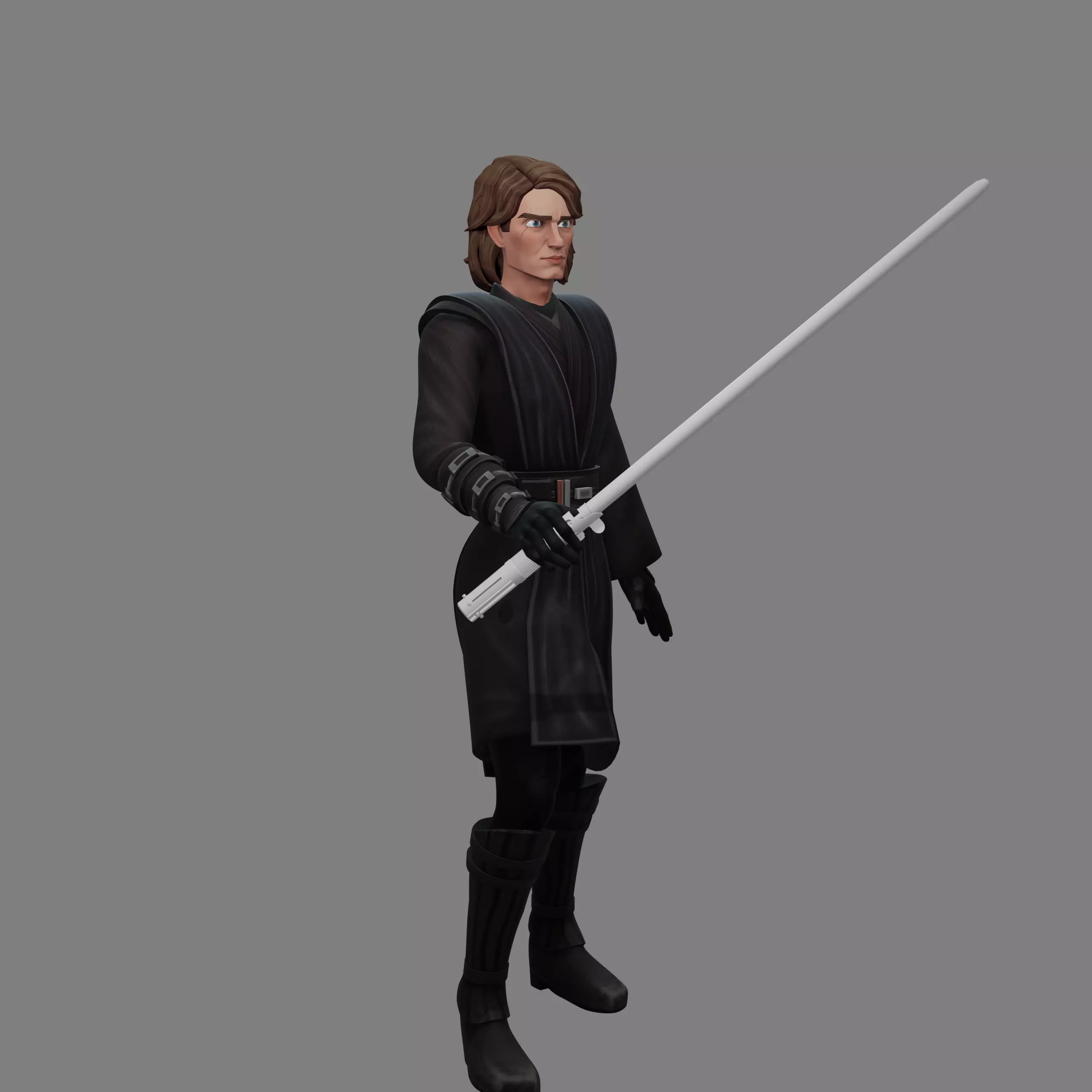 Cartoon Young Space Knight Hero 3D print model_1