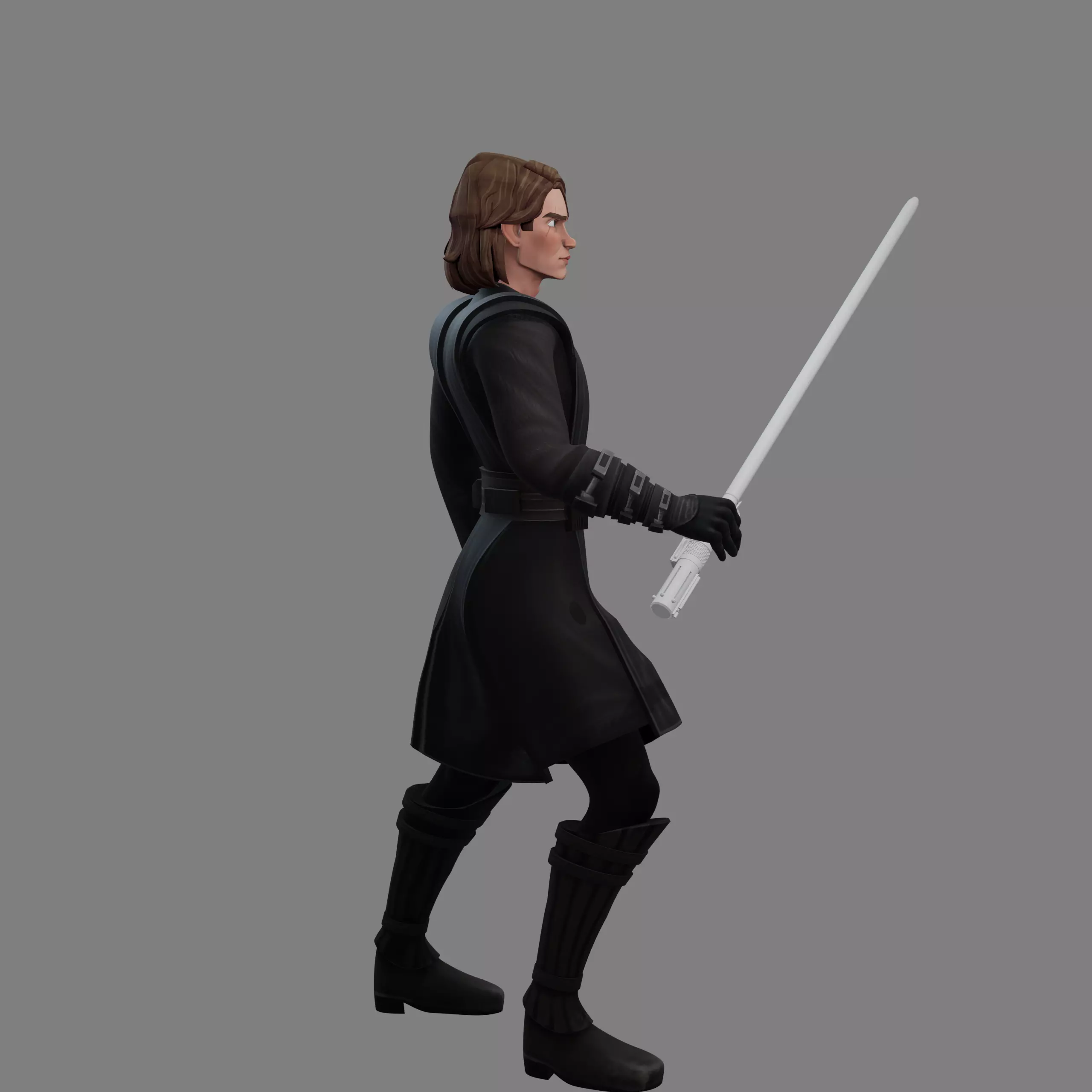 Cartoon Young Space Knight Hero 3D print model_7