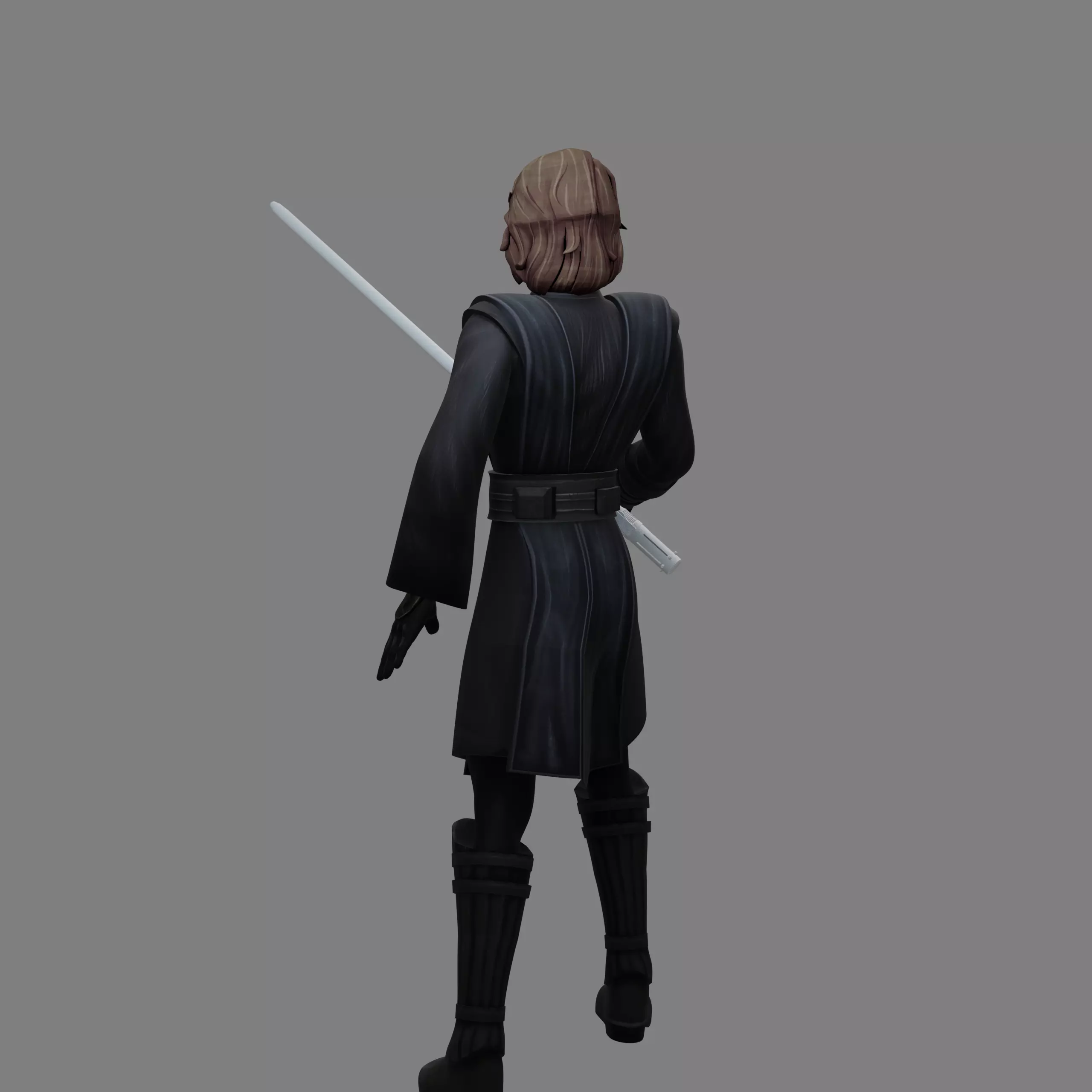 Cartoon Young Space Knight Hero 3D print model_5