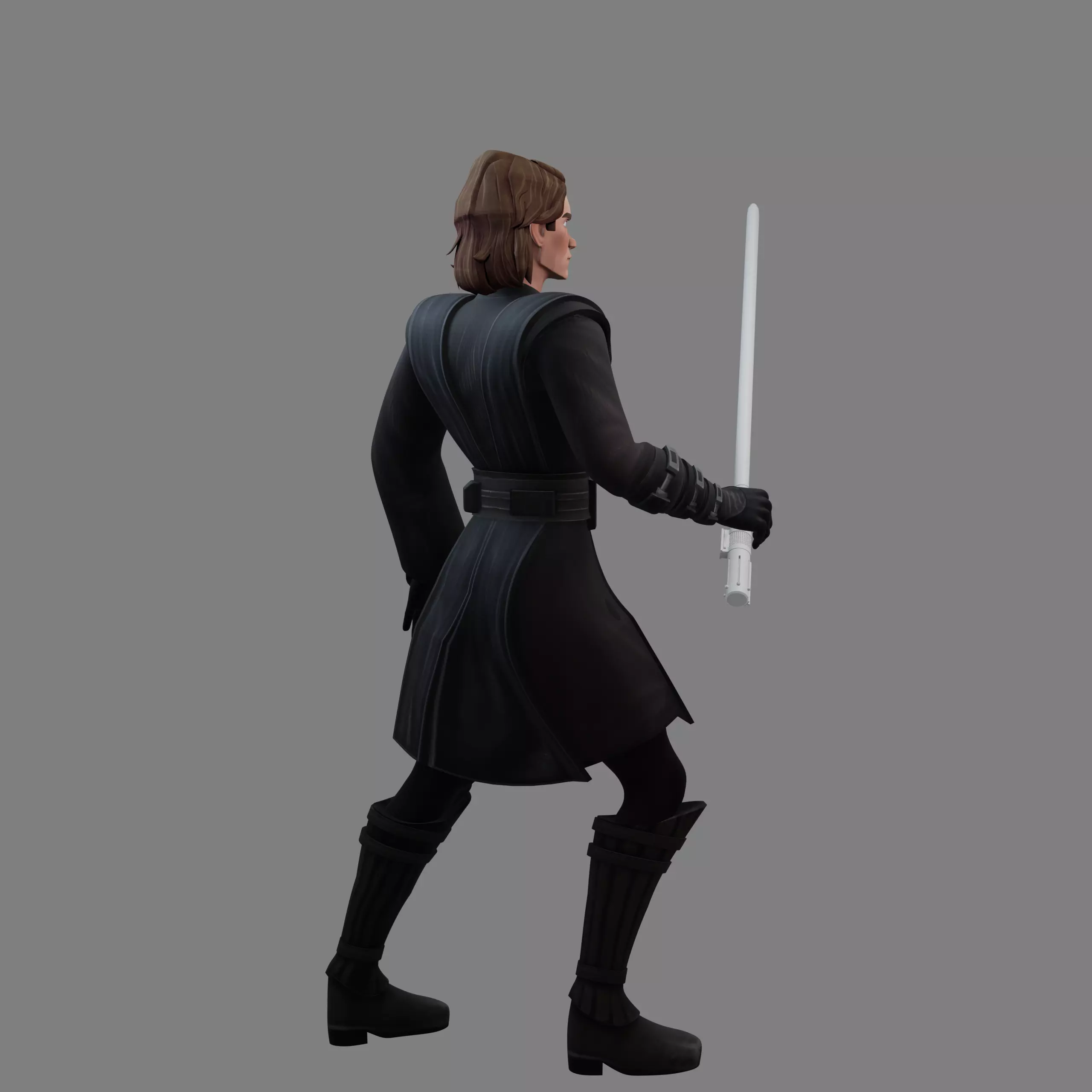 Cartoon Young Space Knight Hero 3D print model_6