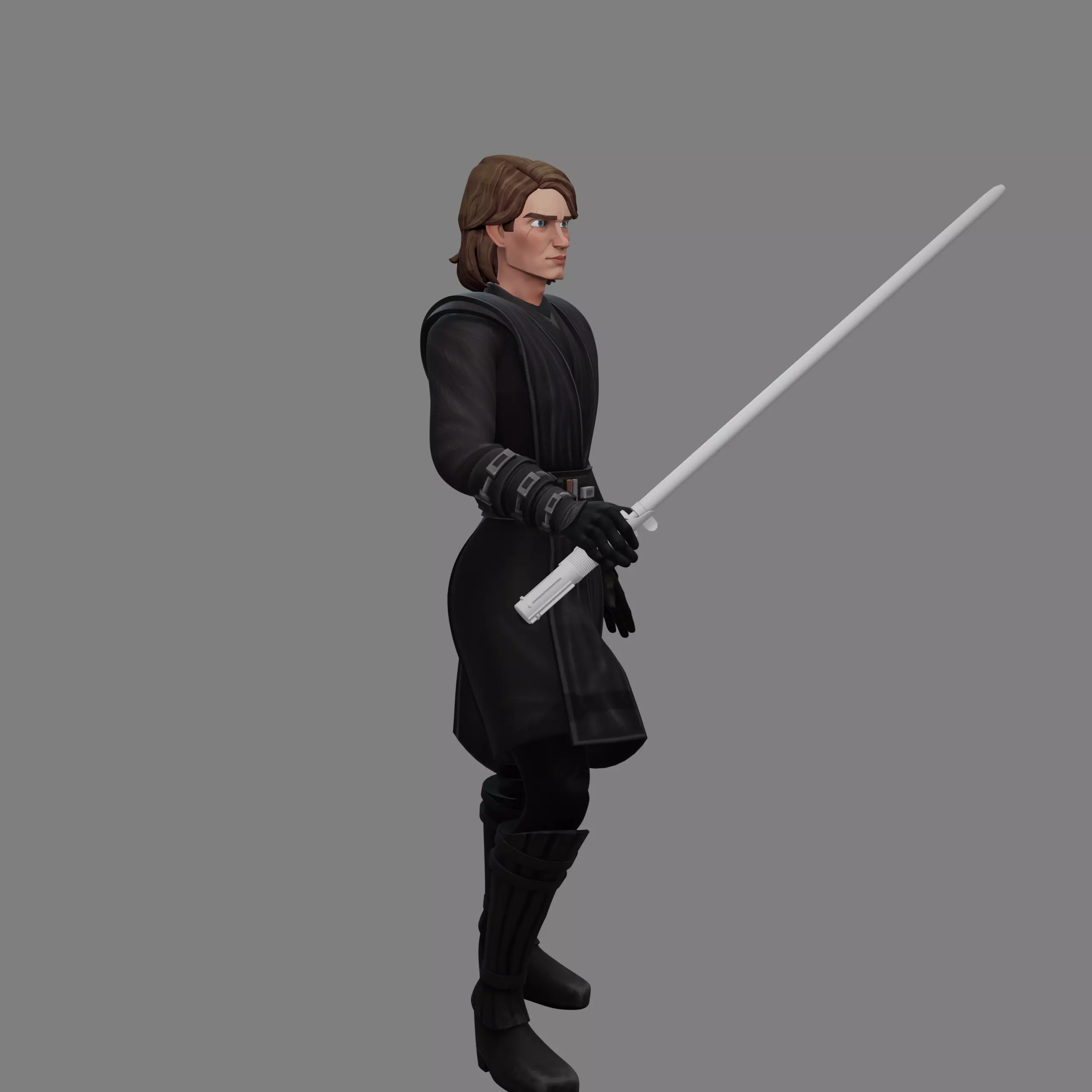 Cartoon Young Space Knight Hero 3D print model_8