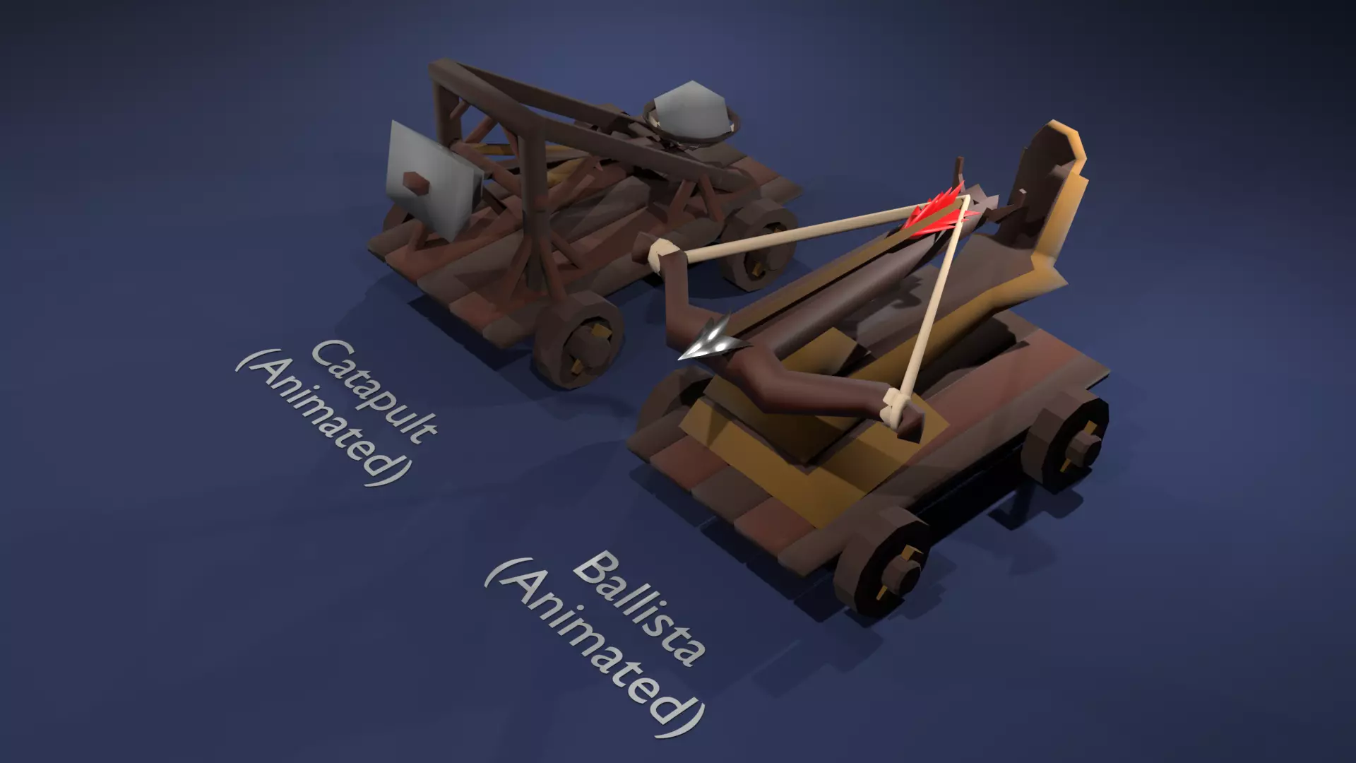 Siege Weapons Asset Pack Low-poly 3D model_0