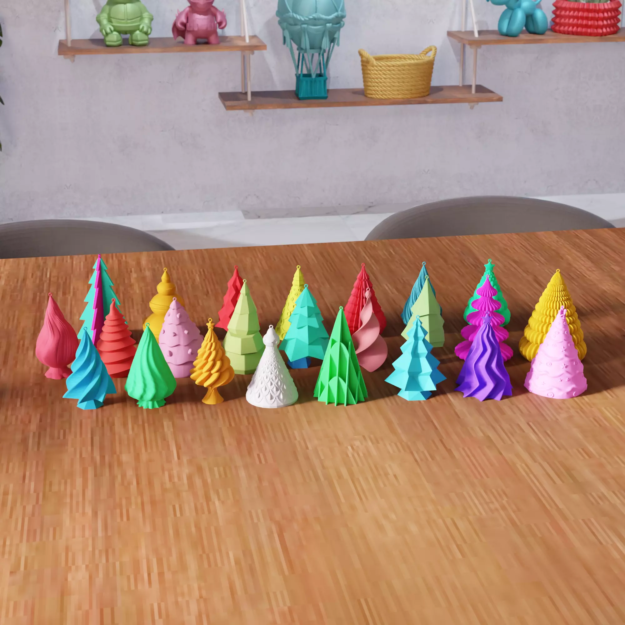 Christmas Tree Ornament Hanging 24 Piece - 469 3D print model_0