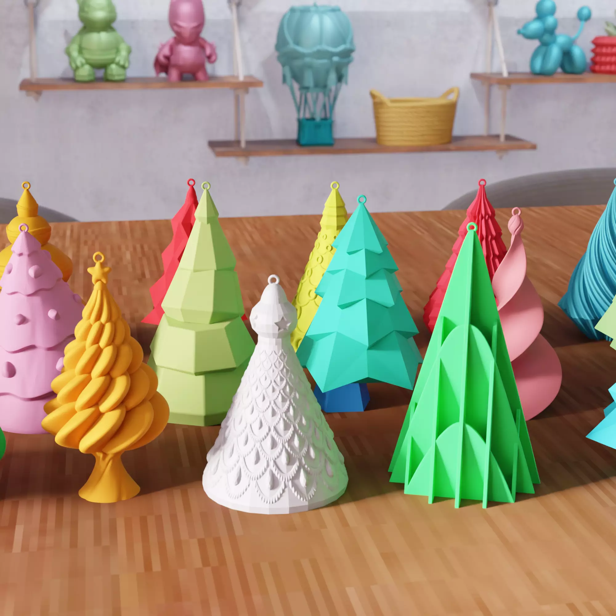 Christmas Tree Ornament Hanging 24 Piece - 469 3D print model_4