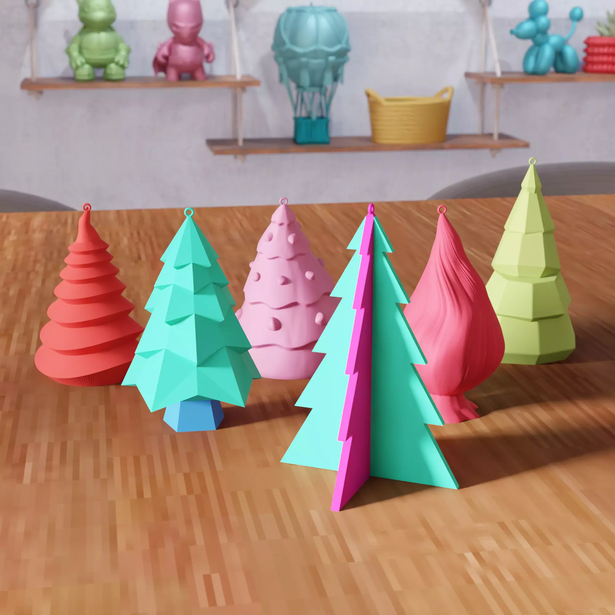 Christmas Tree Ornament Hanging 24 Piece - 469 3D print model_5