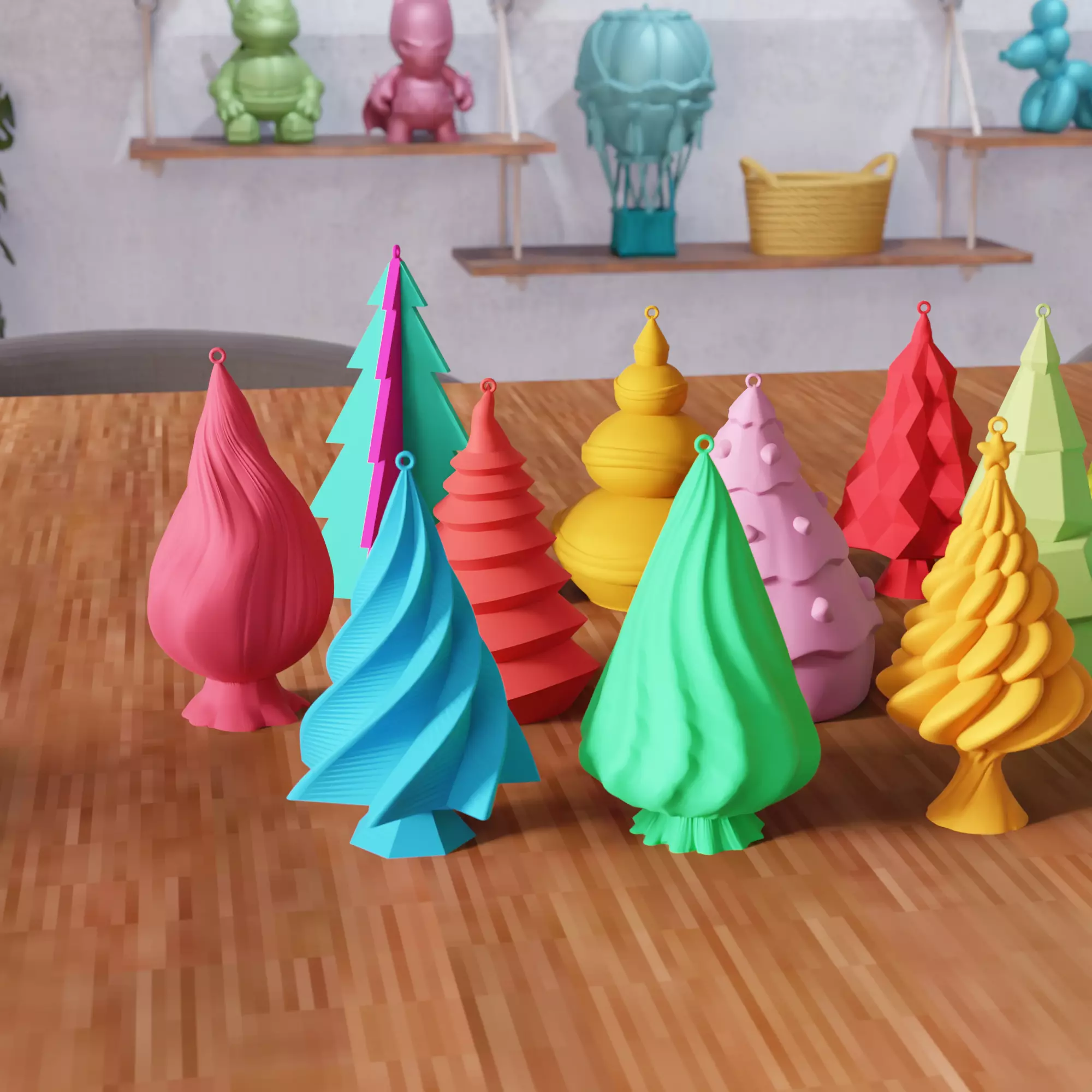 Christmas Tree Ornament Hanging 24 Piece - 469 3D print model_2