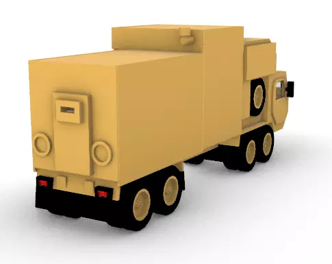 Mobile Nuclear Reactor Truck 1 Sci-Fi energy 3D print model_1
