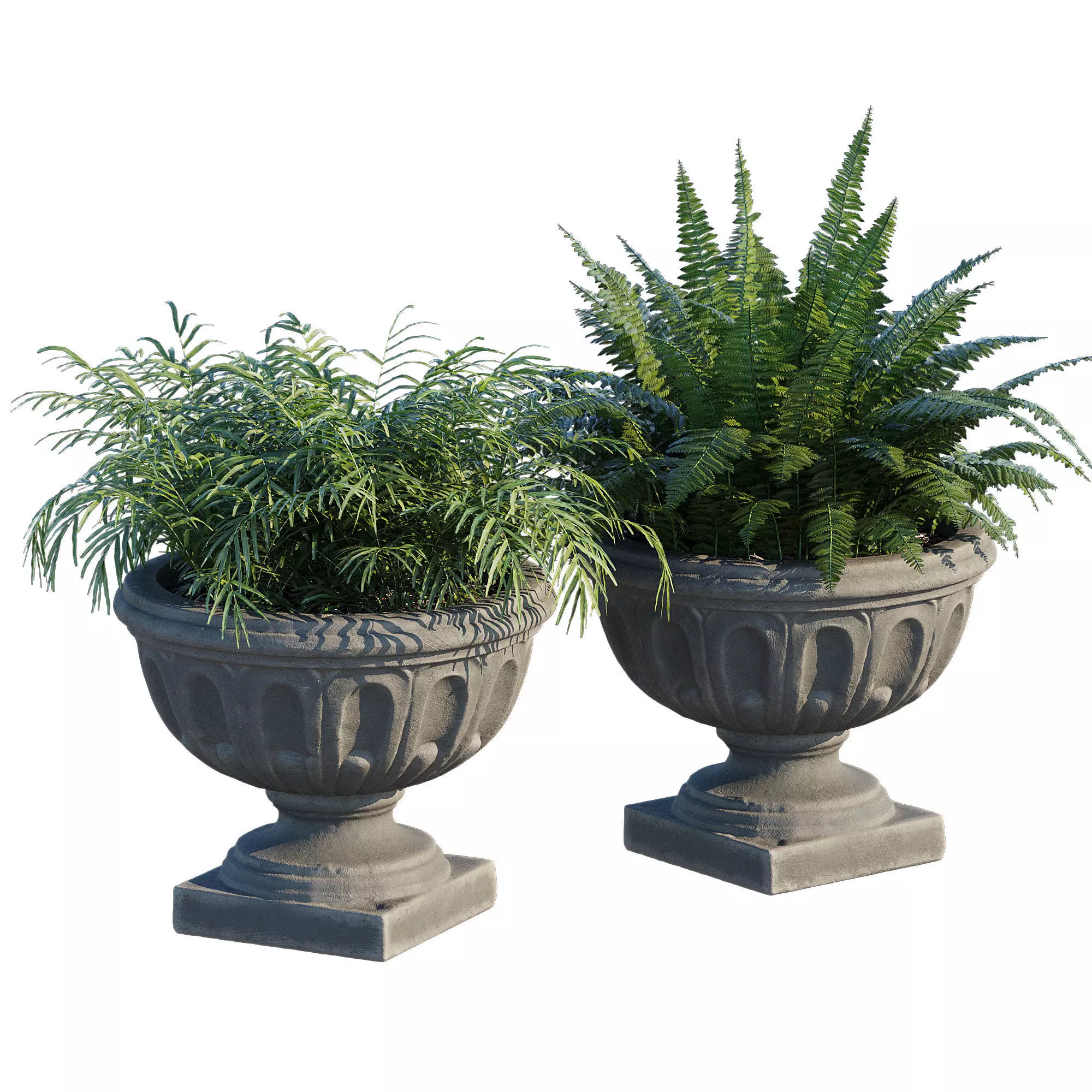 Longwood Fluted Urn 3D model