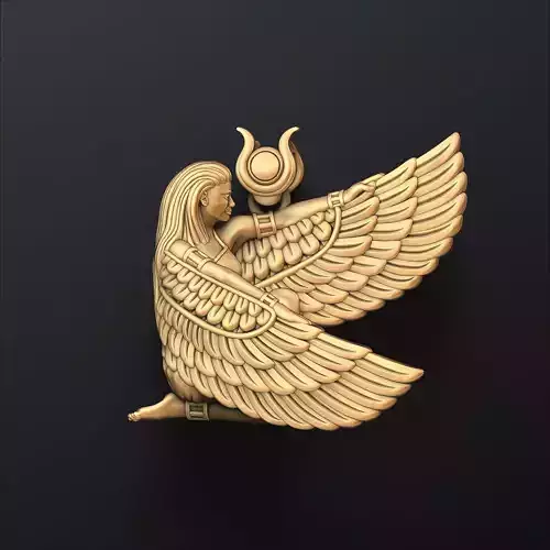 Isis Egyptian Goddess Pendant v5