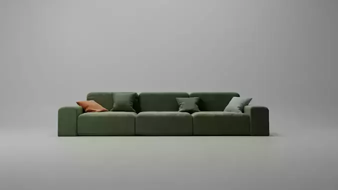 Modern 3-seat sofa by Studio Unbuilt