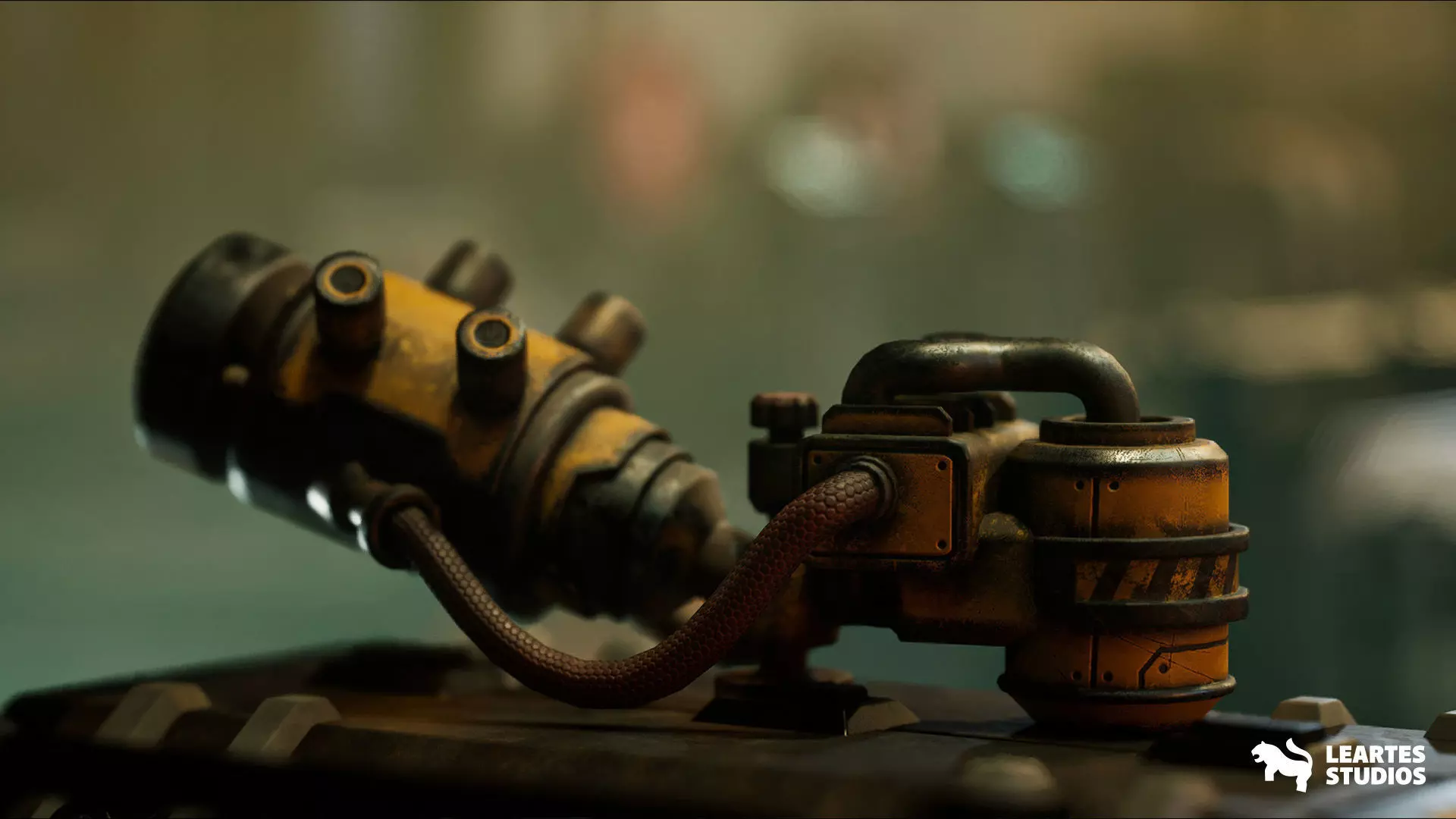 Sci-Fi Spaceship Hangar Environment Low-poly 3D model_18