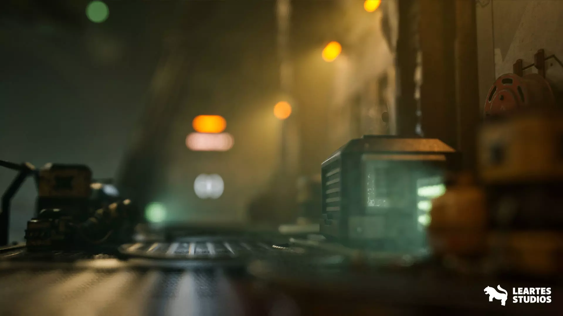 Sci-Fi Spaceship Hangar Environment Low-poly 3D model_4