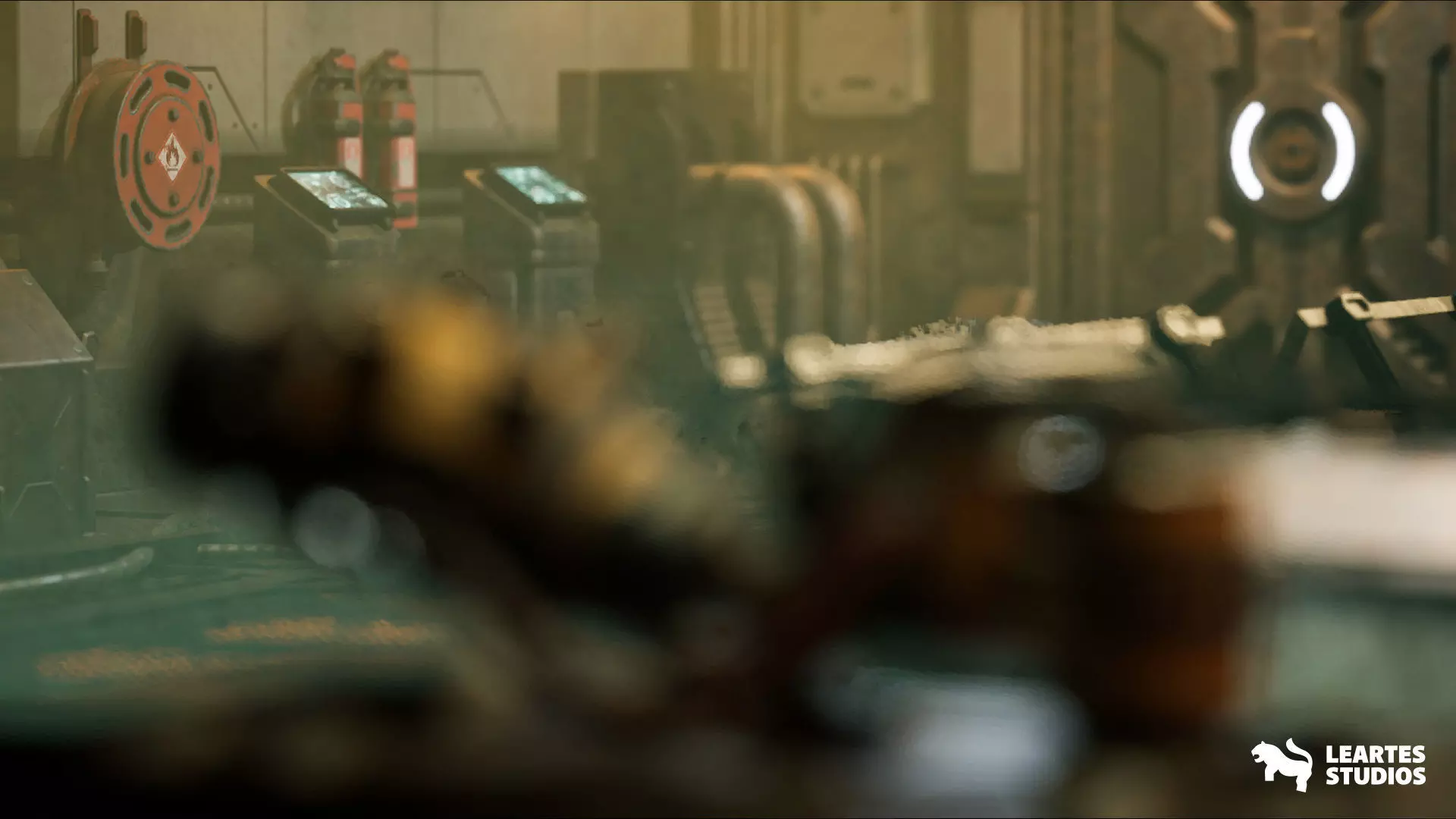 Sci-Fi Spaceship Hangar Environment Low-poly 3D model_19