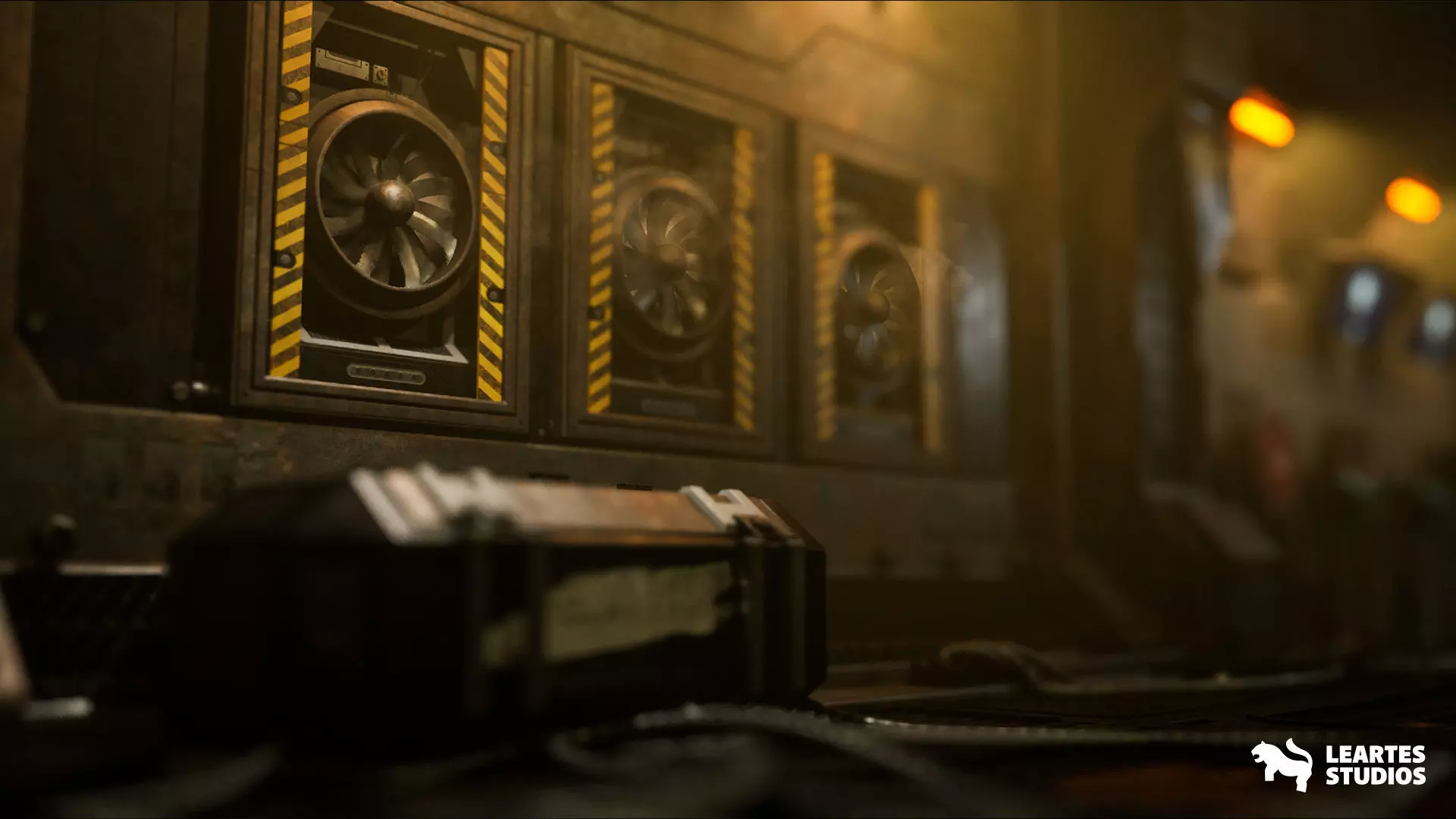 Sci-Fi Spaceship Hangar Environment Low-poly 3D model_13