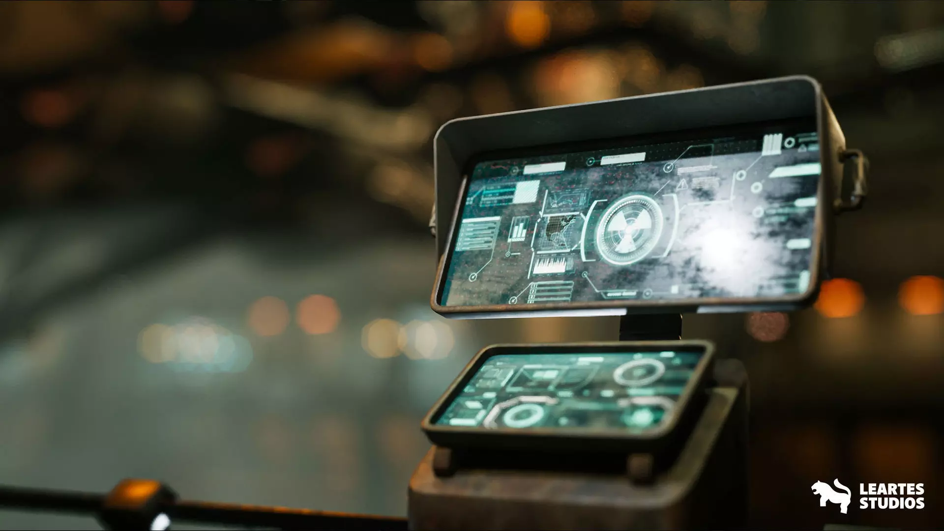 Sci-Fi Spaceship Hangar Environment Low-poly 3D model_22