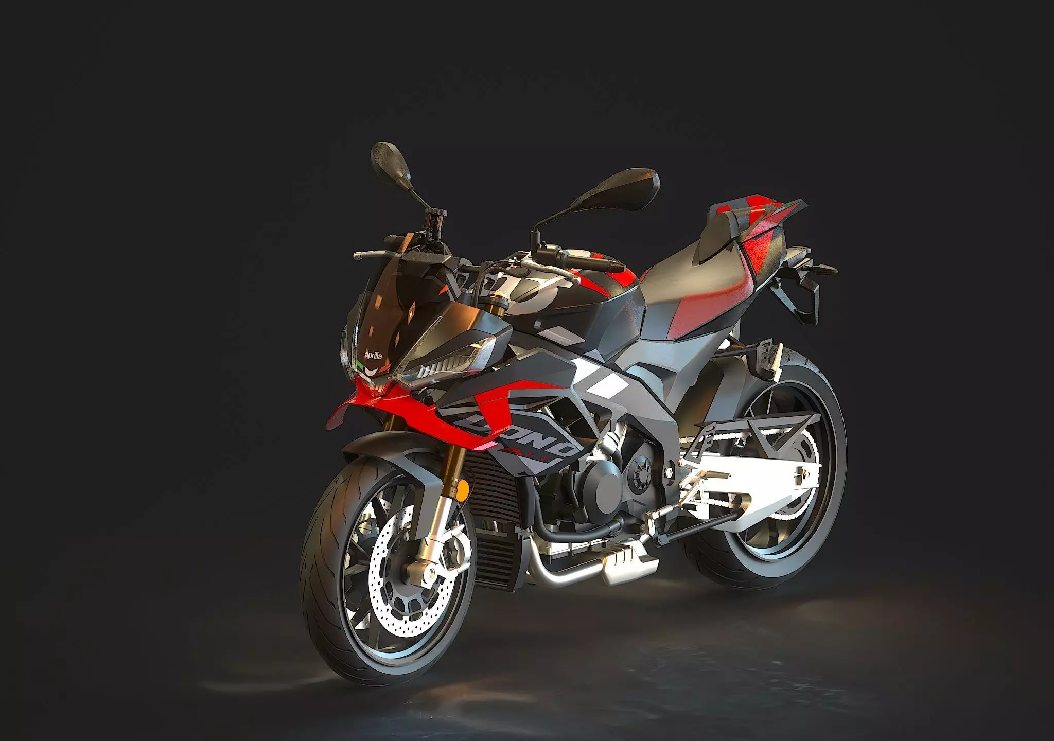 Base model Aprilia Tuono V4 2025 3D model