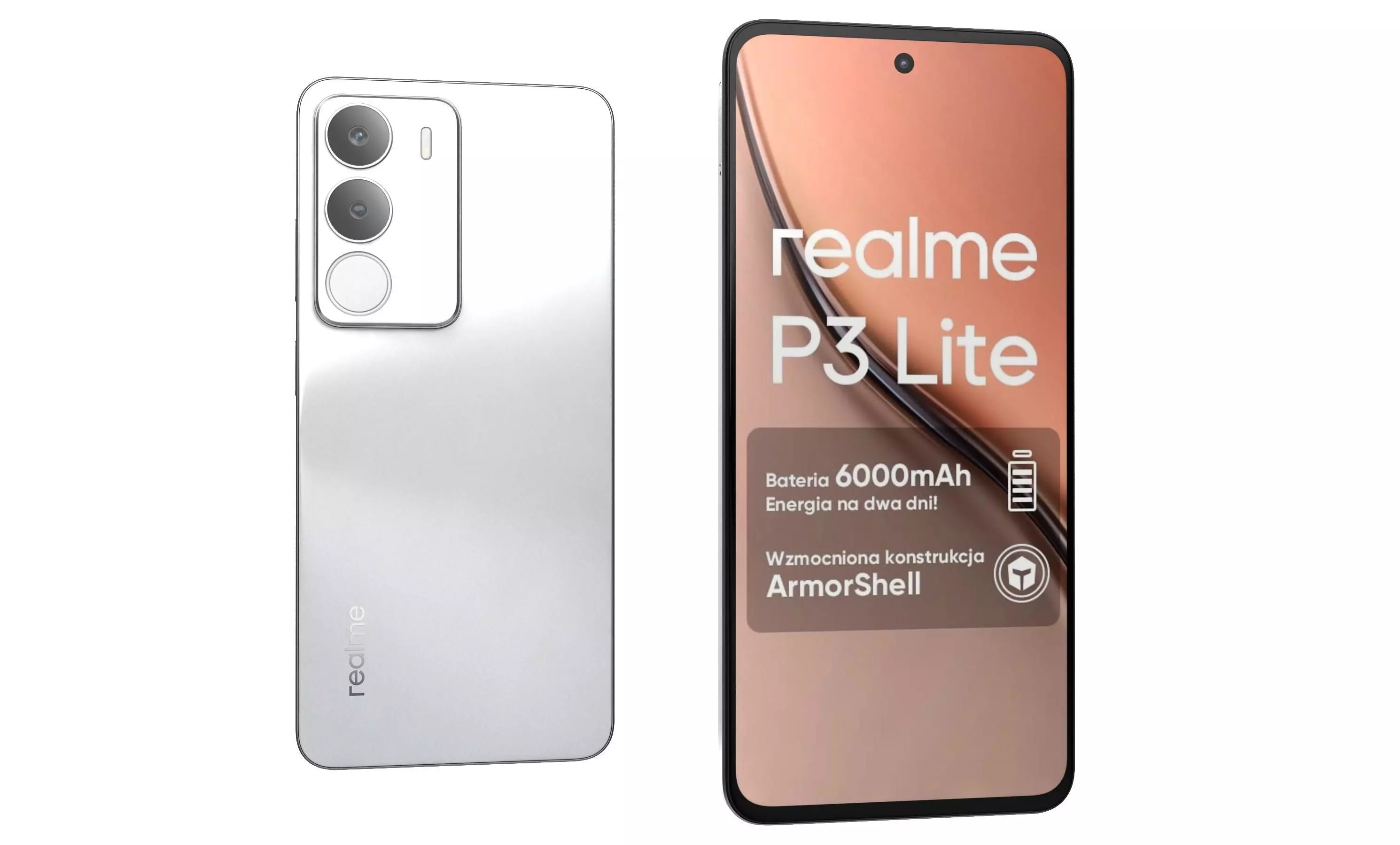 Realme P3 Lite 4G White 3D model | CGTrader