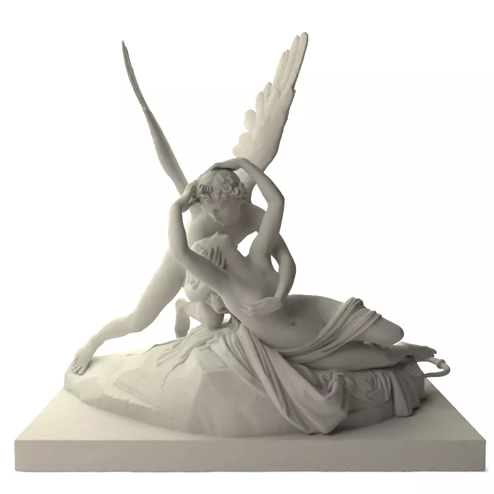 Psyche Revived by the Kiss of Love 3D print model_0