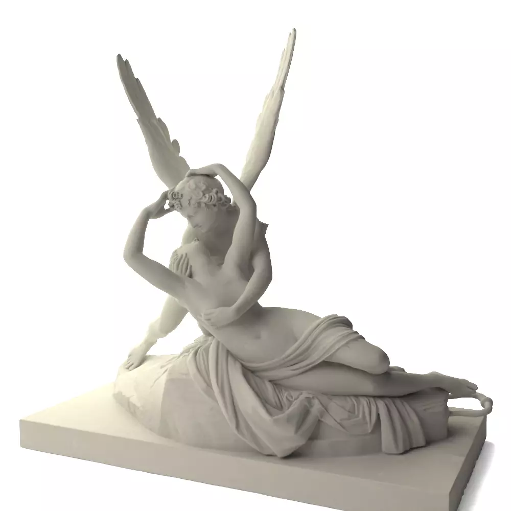 Psyche Revived by the Kiss of Love 3D print model_1