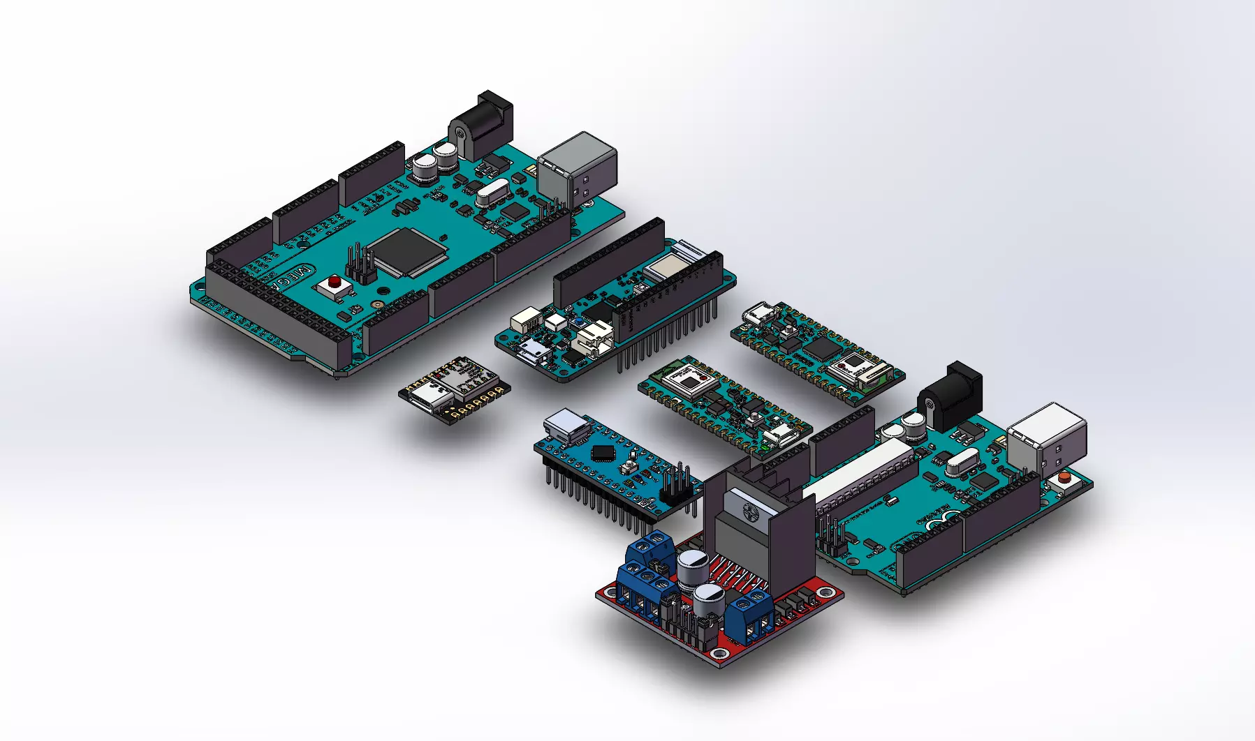 Arduino Development Board Low-poly 3D model