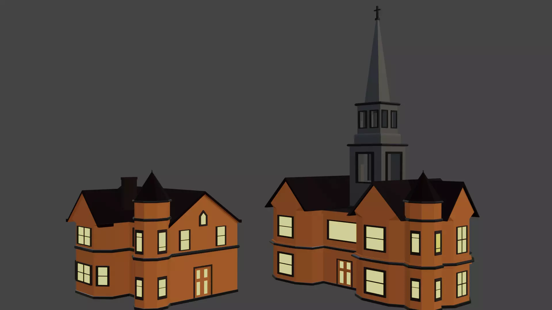 Spooky Mansion 3D model_2