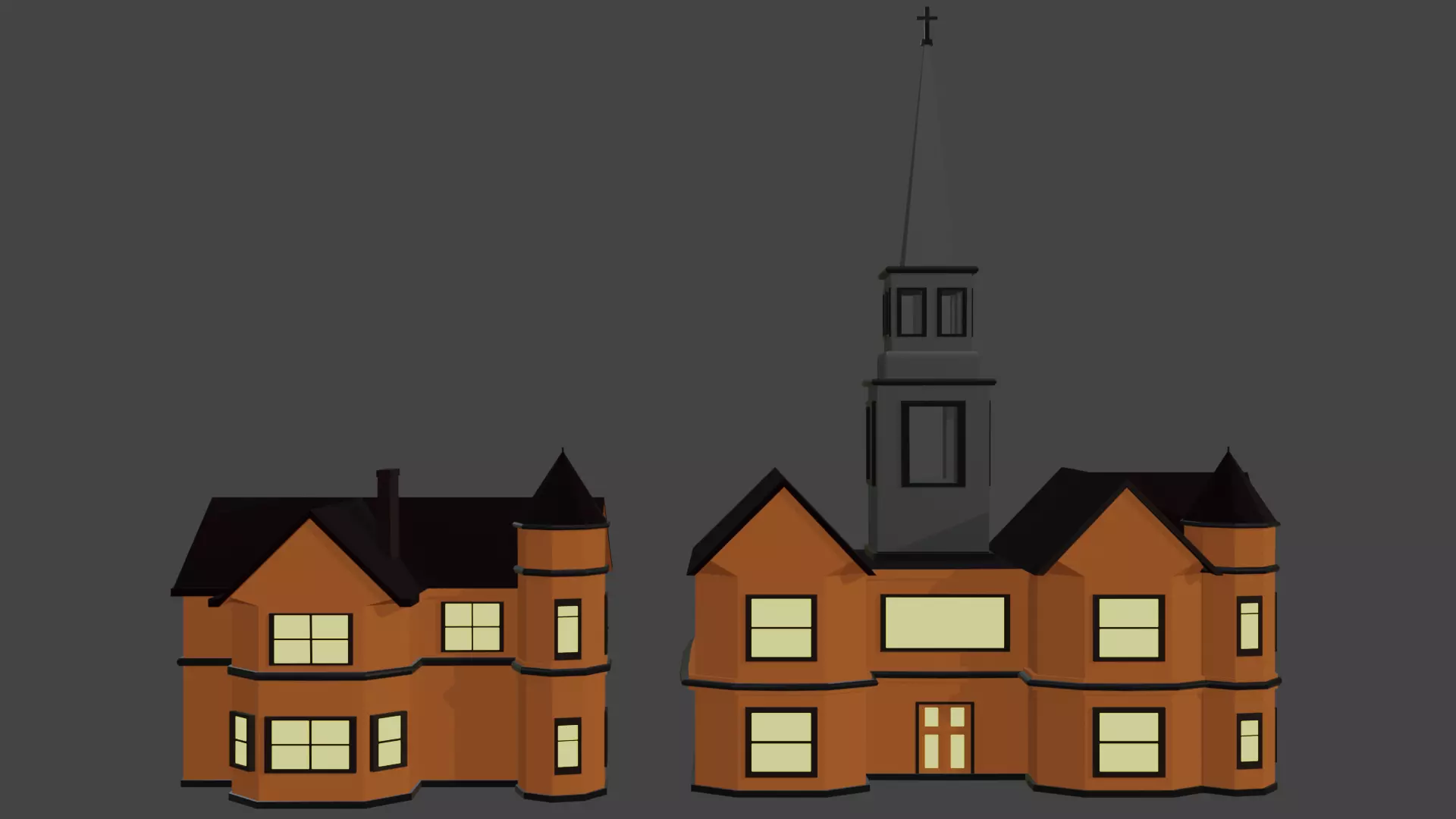 Spooky Mansion 3D model_1