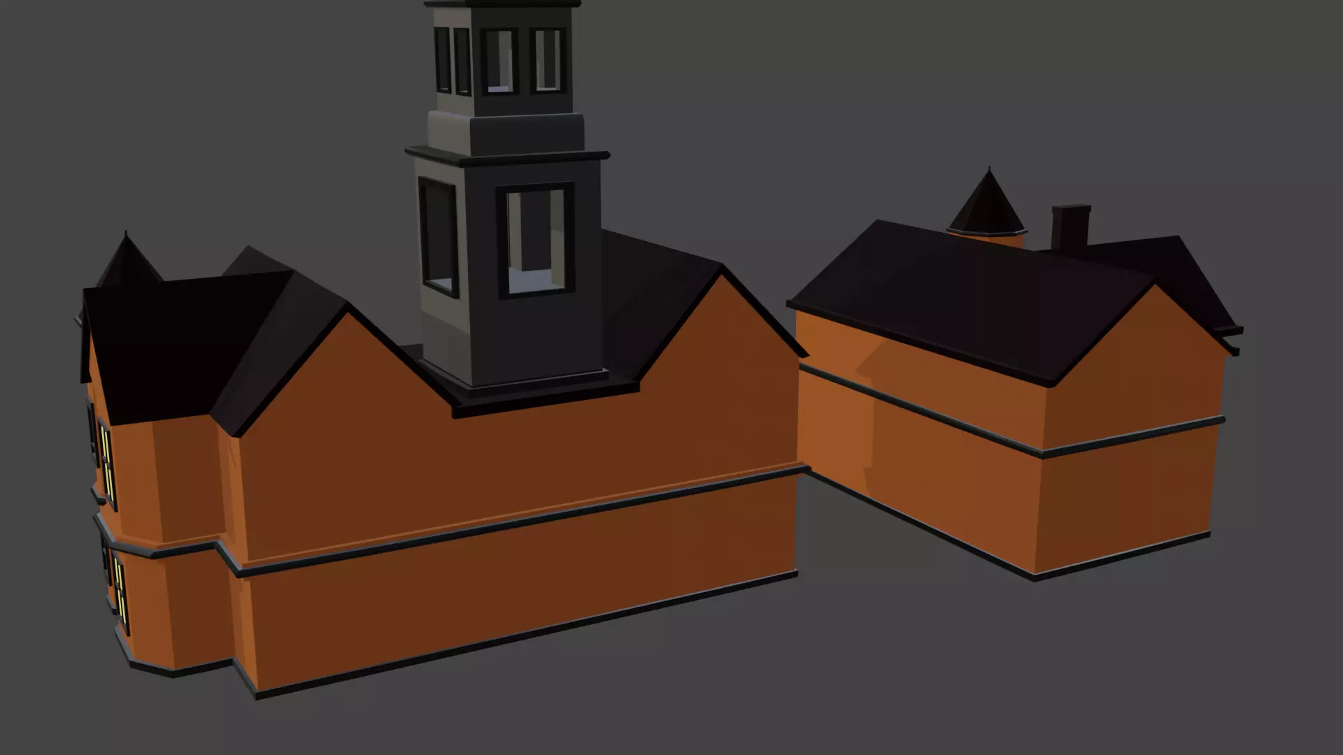 Spooky Mansion 3D model_4