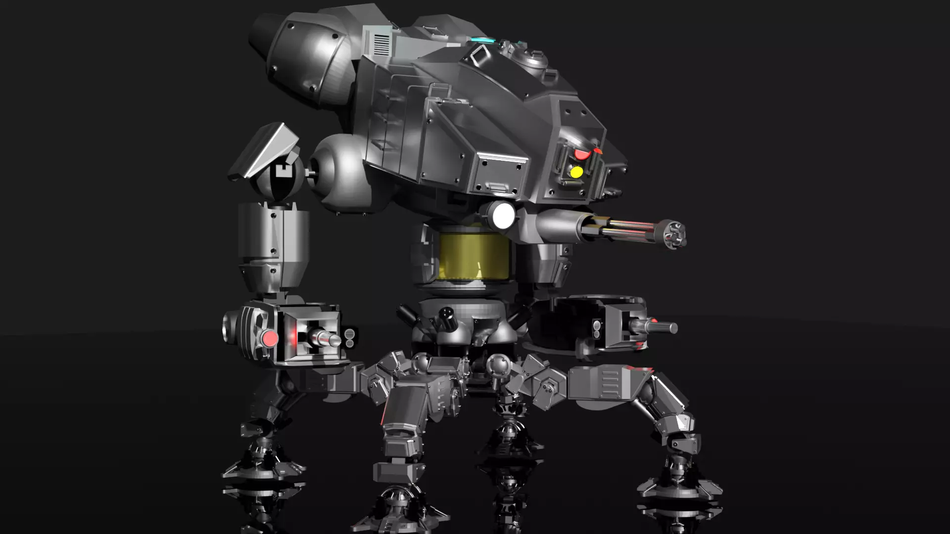 Robot Spider Mecha 3D Model Blend FBX OBJ 3D model_8