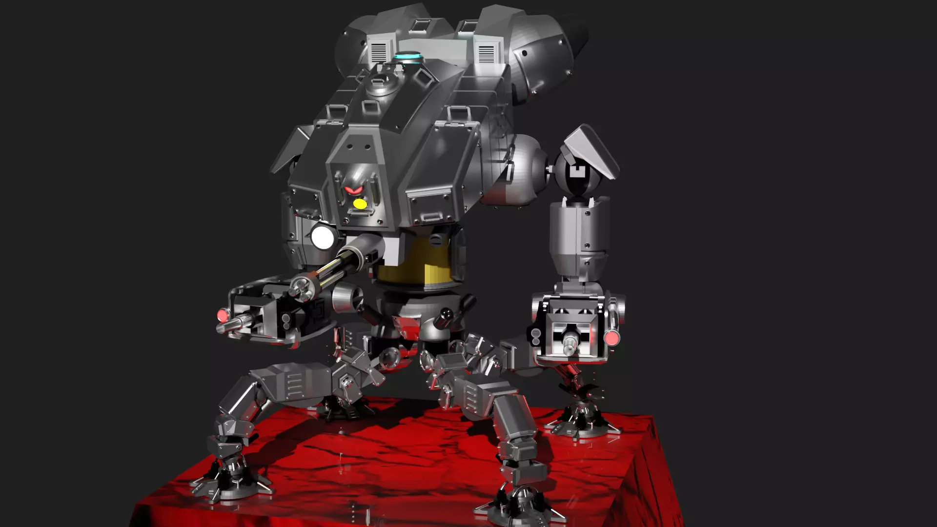 Robot Spider Mecha 3D Model Blend FBX OBJ 3D model_1