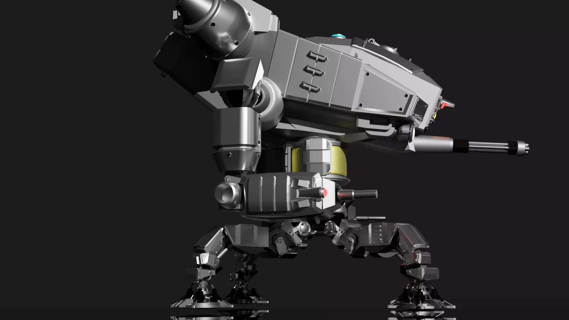 Robot Spider Mecha 3D Model Blend FBX OBJ 3D model_4