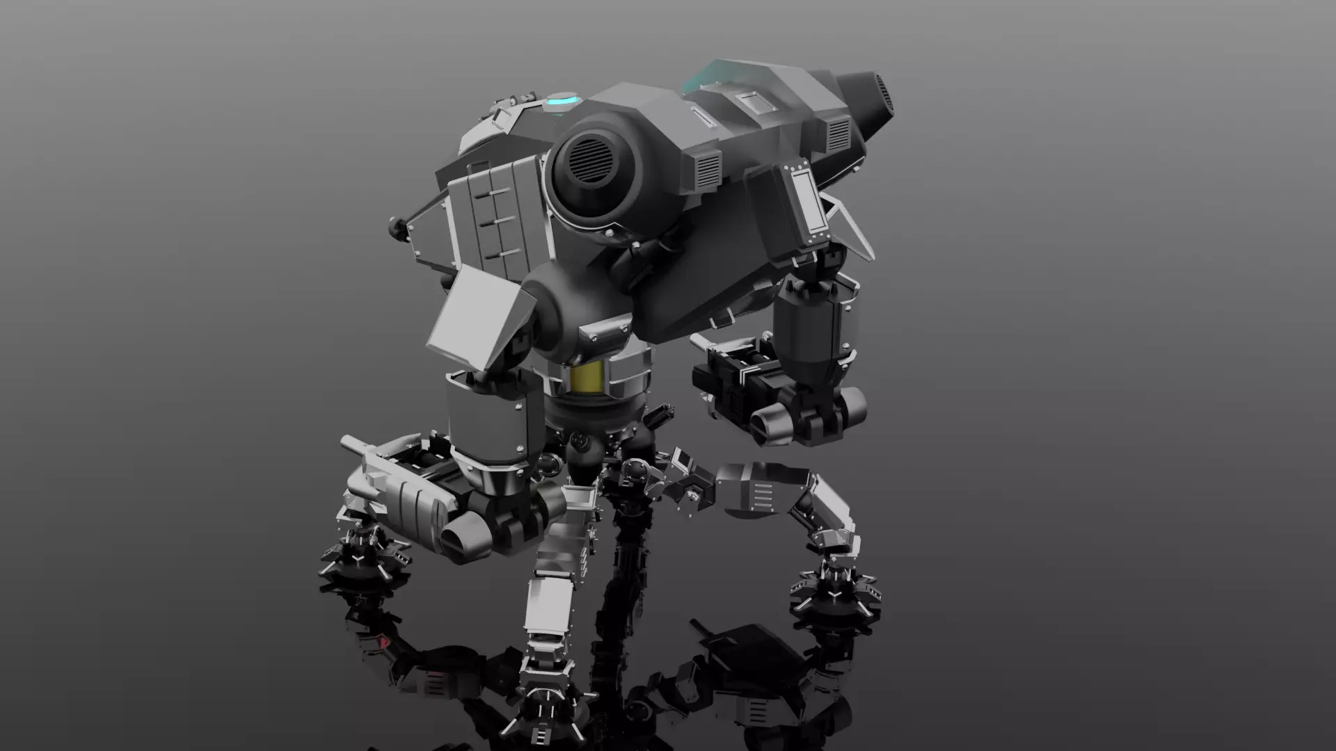 Robot Spider Mecha 3D Model Blend FBX OBJ 3D model_3