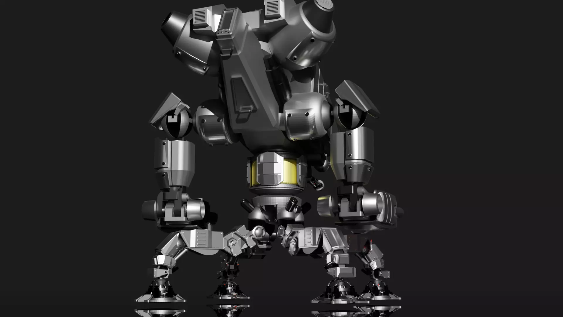 Robot Spider Mecha 3D Model Blend FBX OBJ 3D model_2