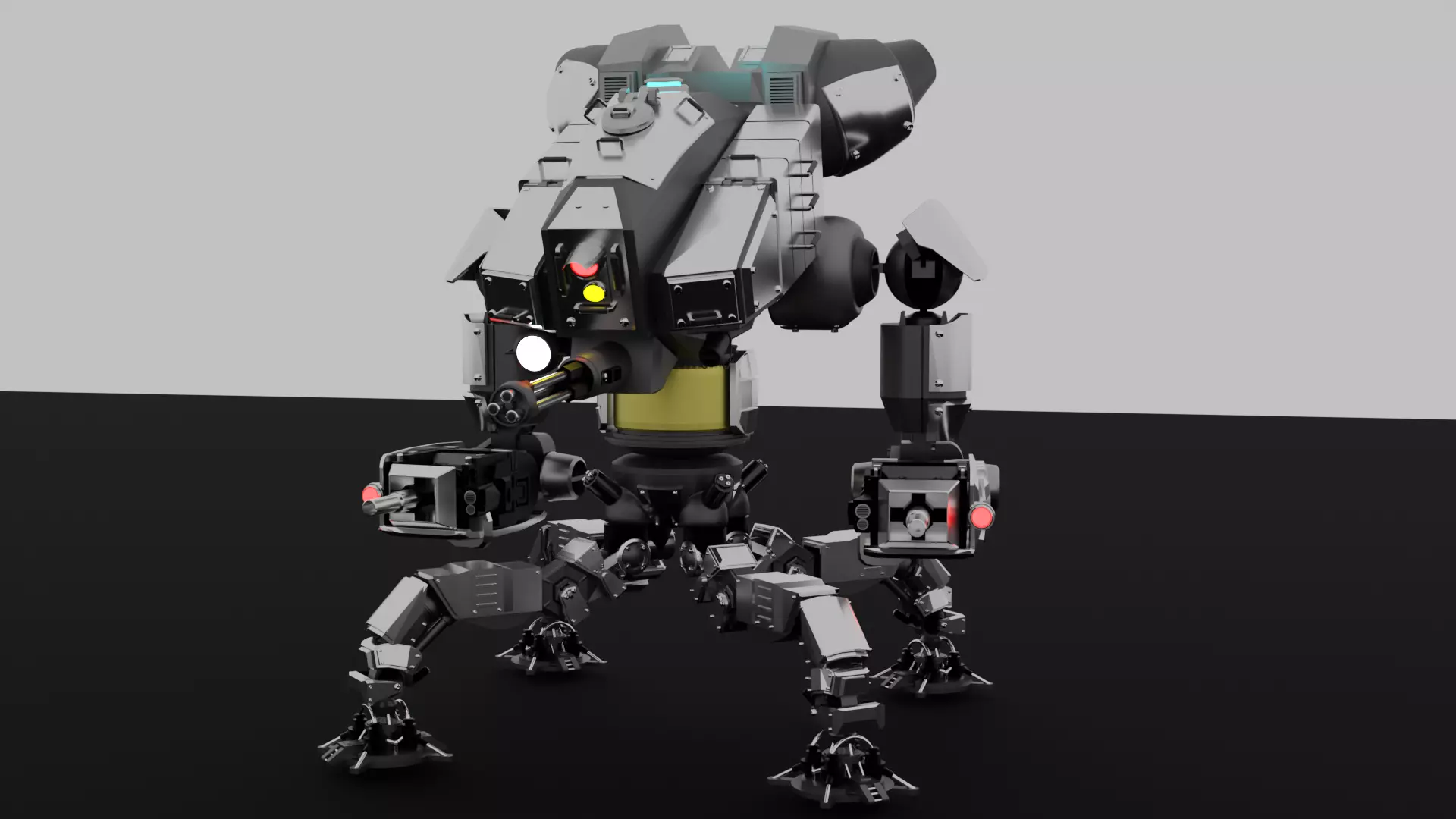Robot Spider Mecha 3D Model Blend FBX OBJ 3D model_7