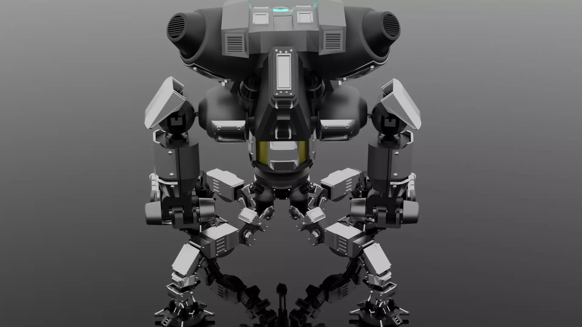 Robot Spider Mecha 3D Model Blend FBX OBJ 3D model_5