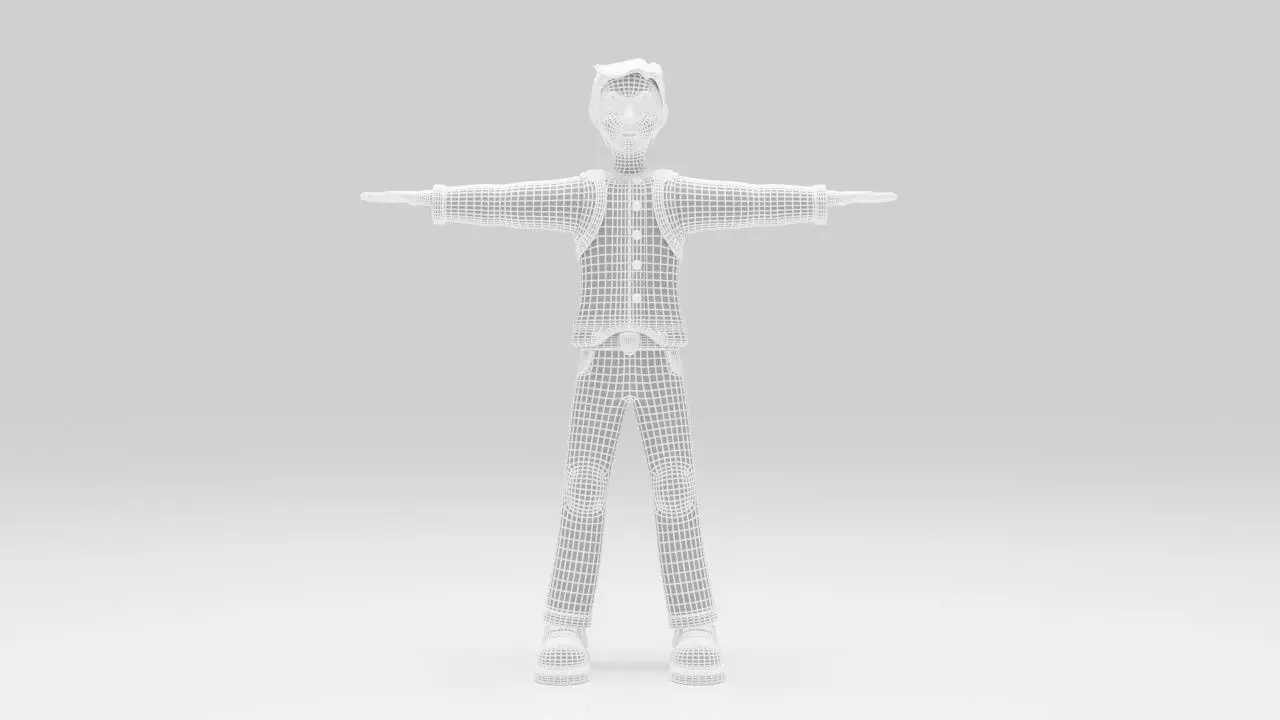 Character Dizol Rigged  Low-poly 3D model_9