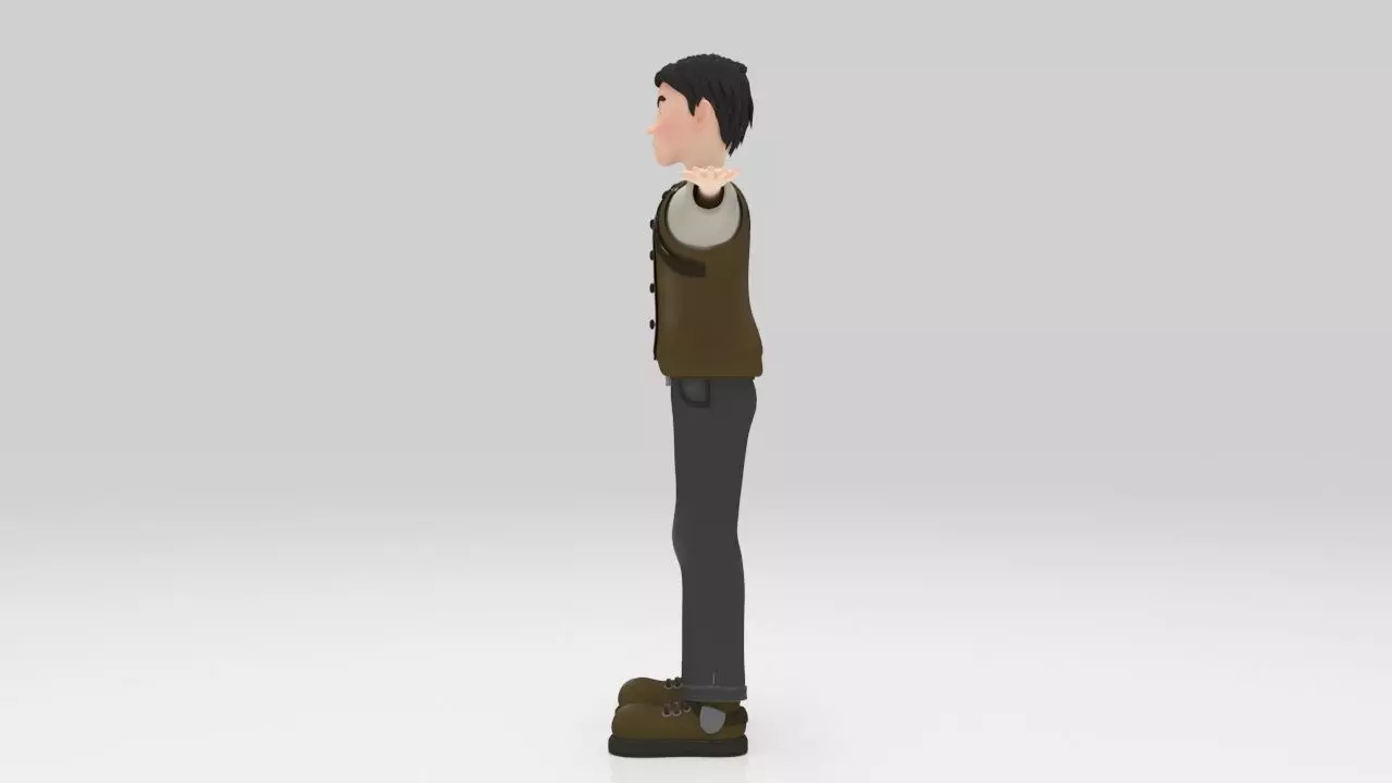 Character Dizol Rigged  Low-poly 3D model_2