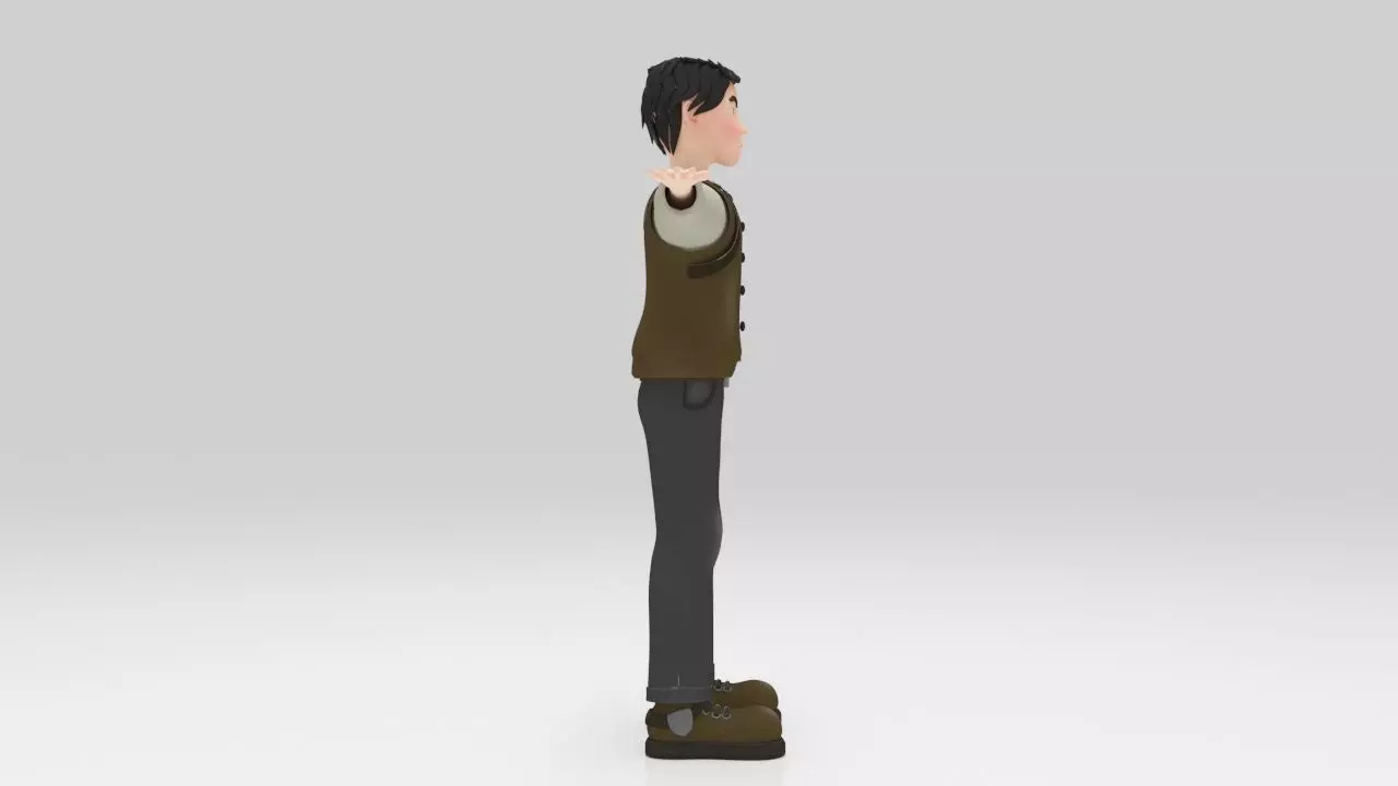 Character Dizol Rigged  Low-poly 3D model_4